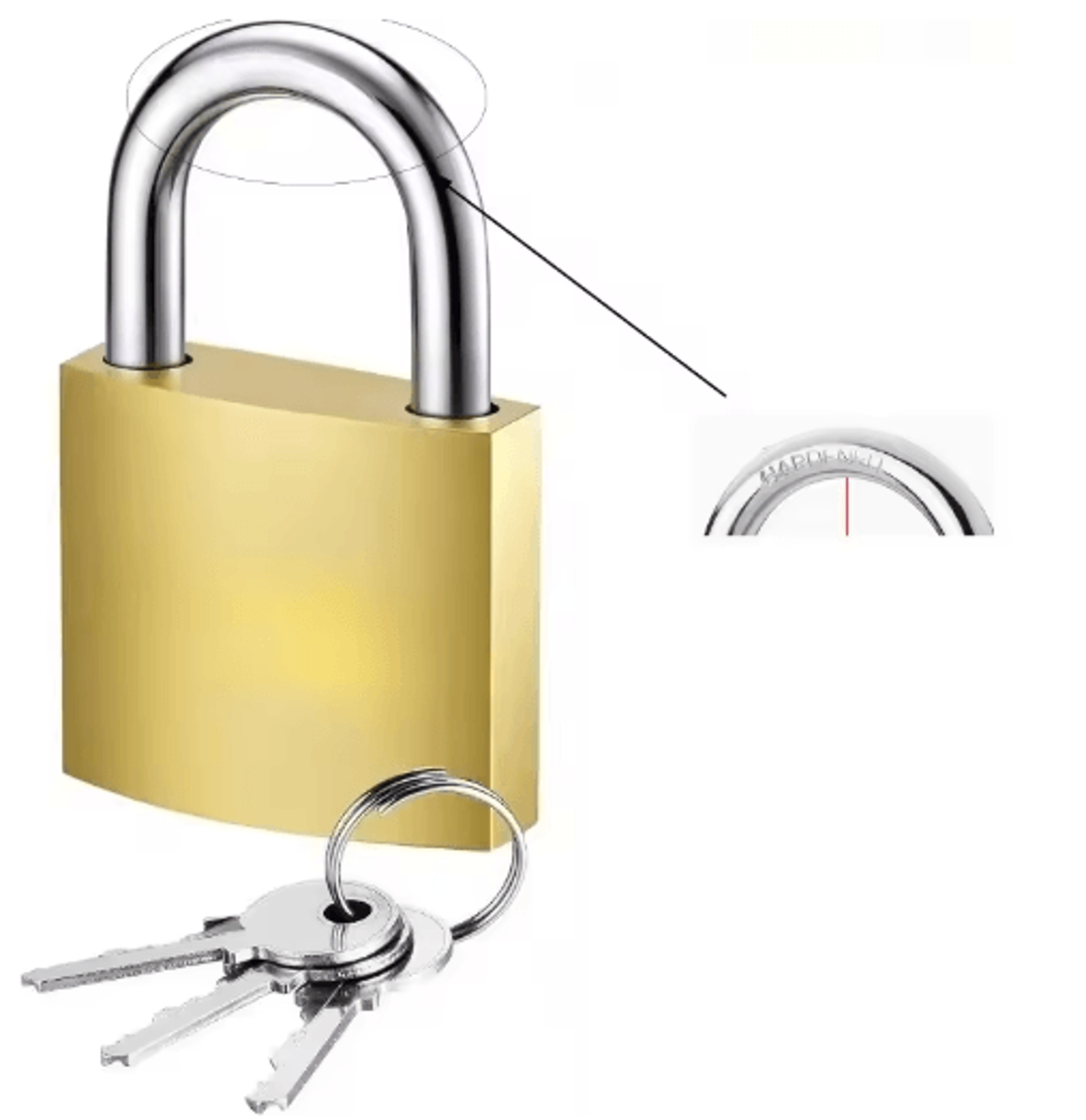 32mm HeavyDuty Keyed Padlock With Keys 2