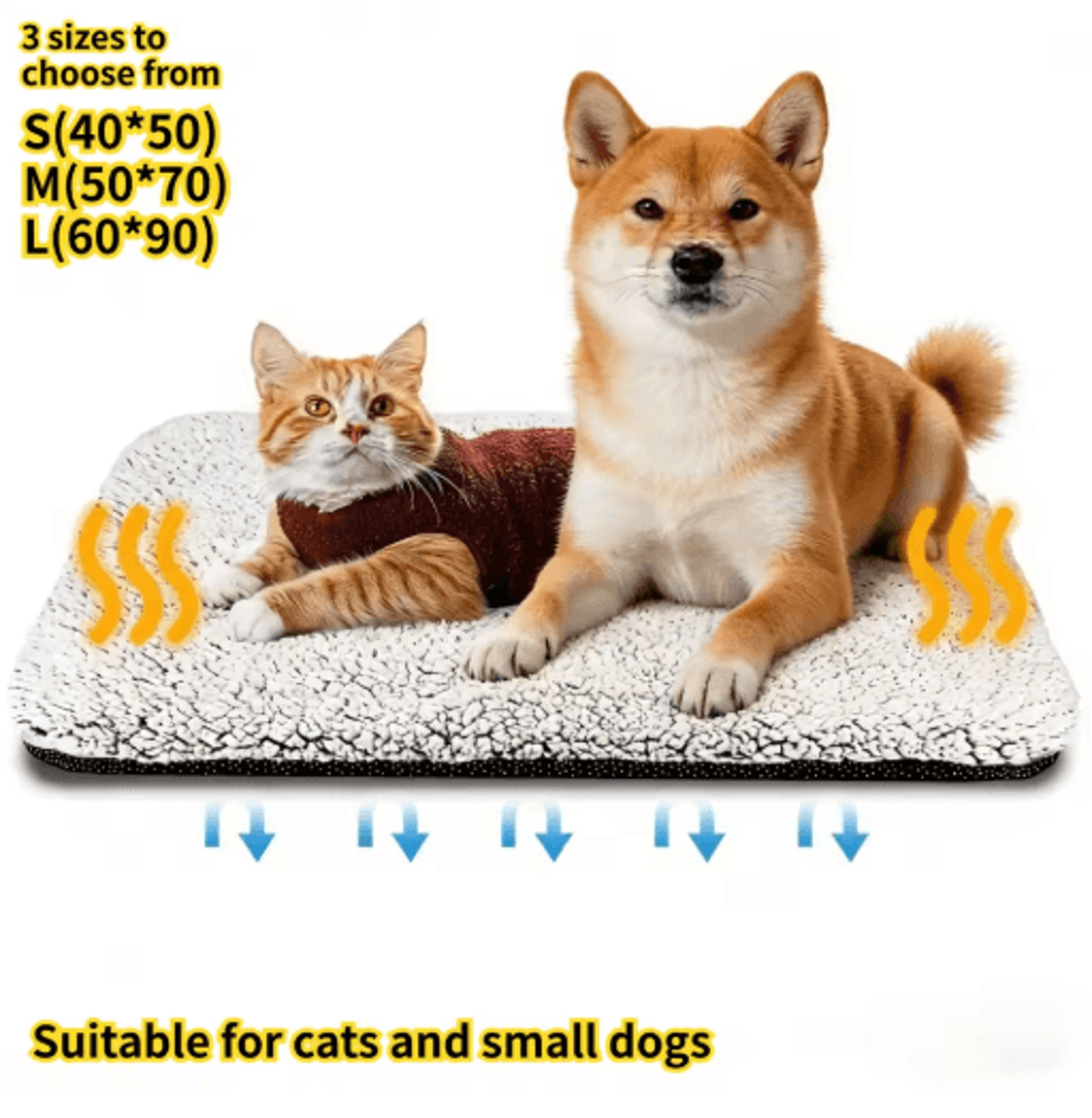 self-warming pet pad for cats & dogs