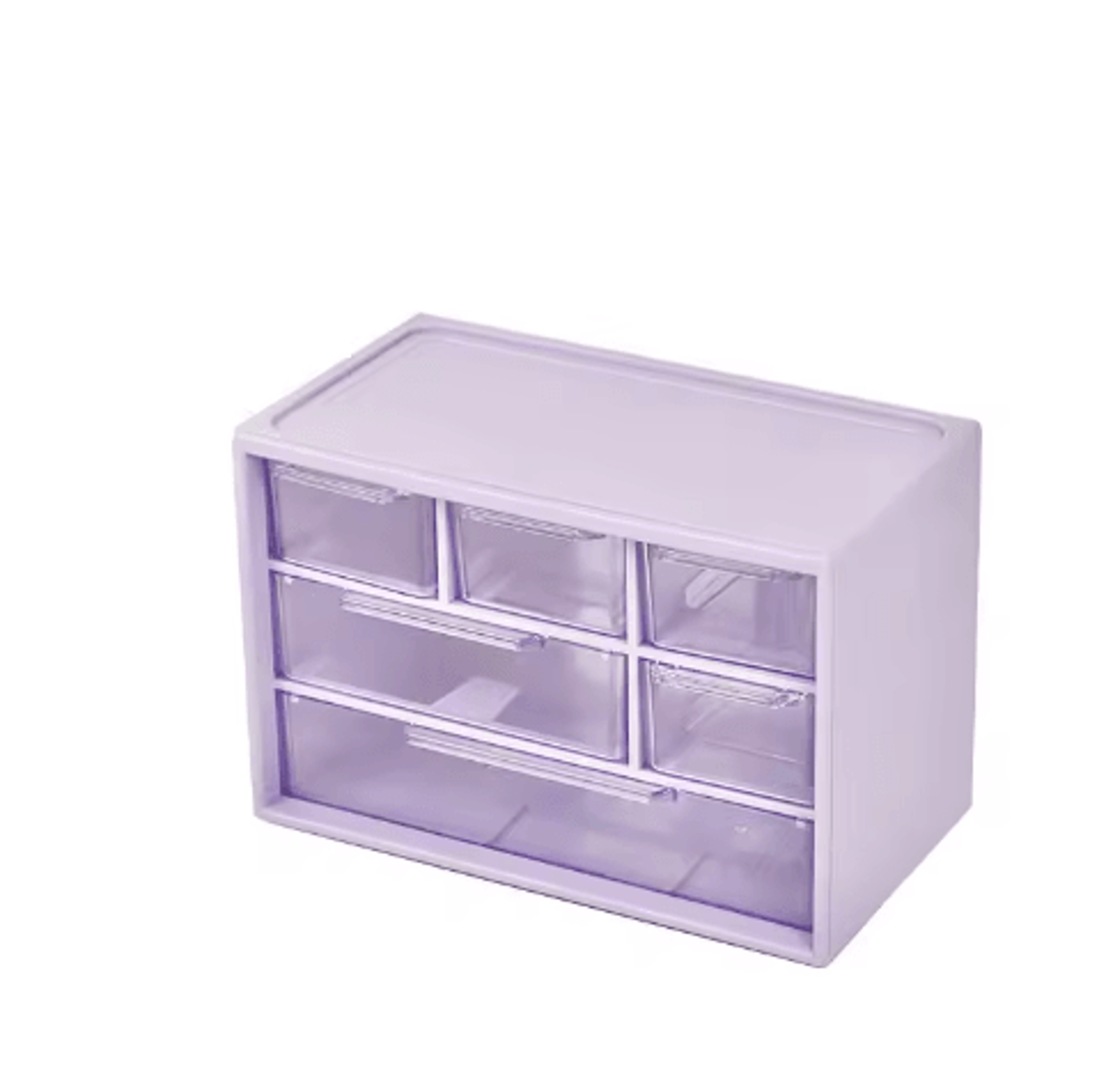 Clear Mini Desktop Storage Box With Drawer 2