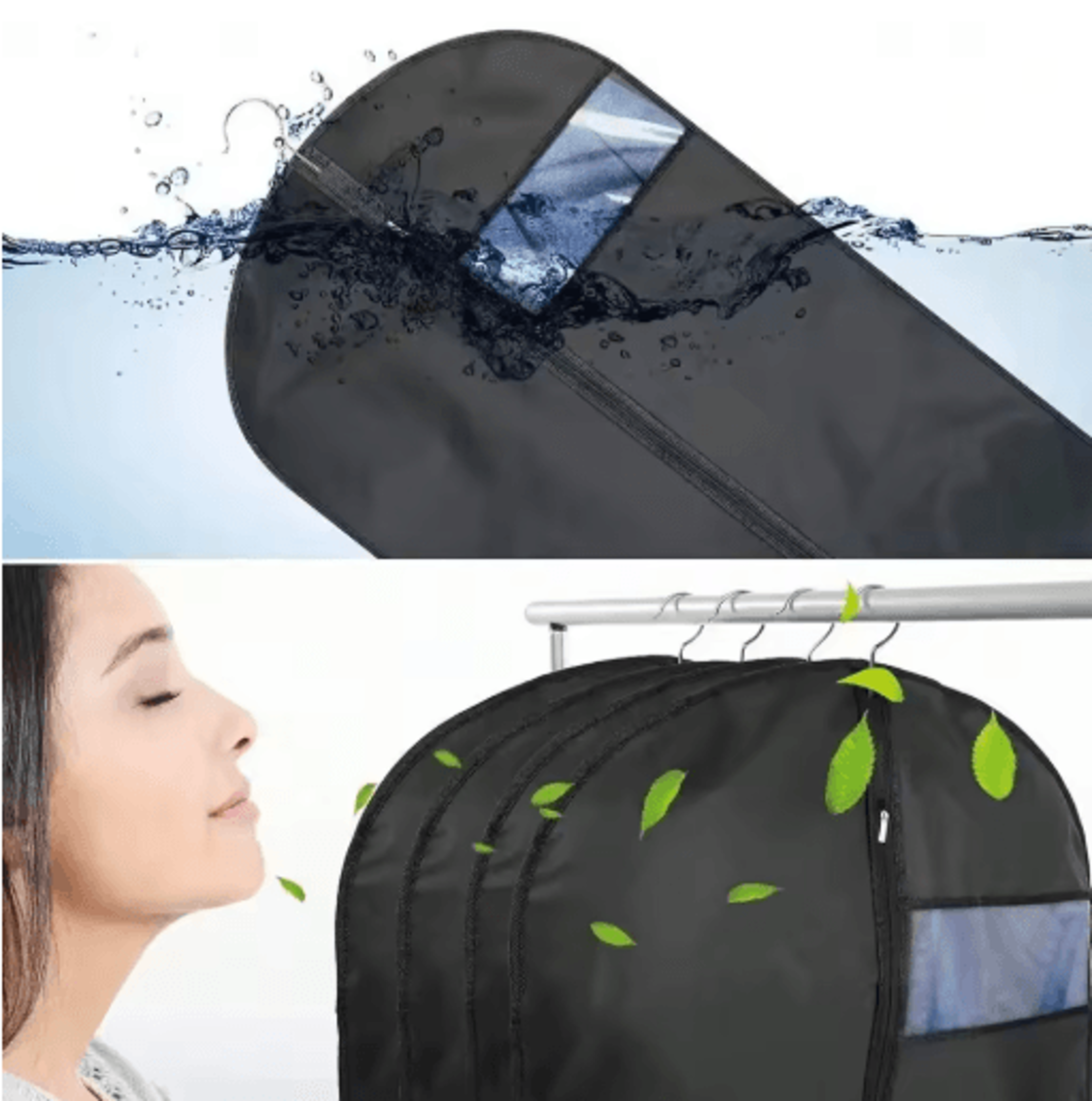 5Pack Hanging Clothes Dust Covers For Coats  Jackets 3
