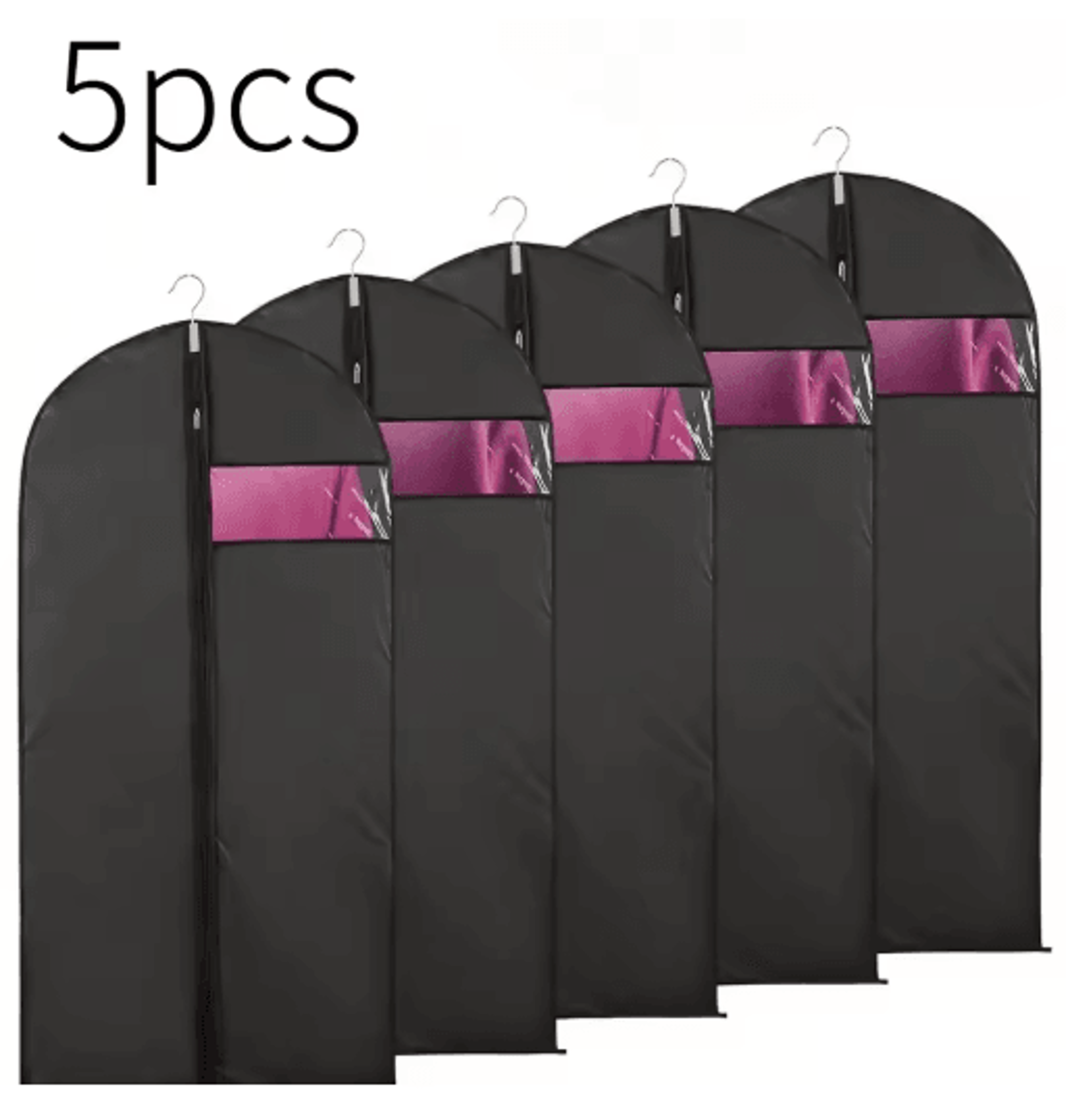 5Pack Hanging Clothes Dust Covers For Coats  Jackets 0