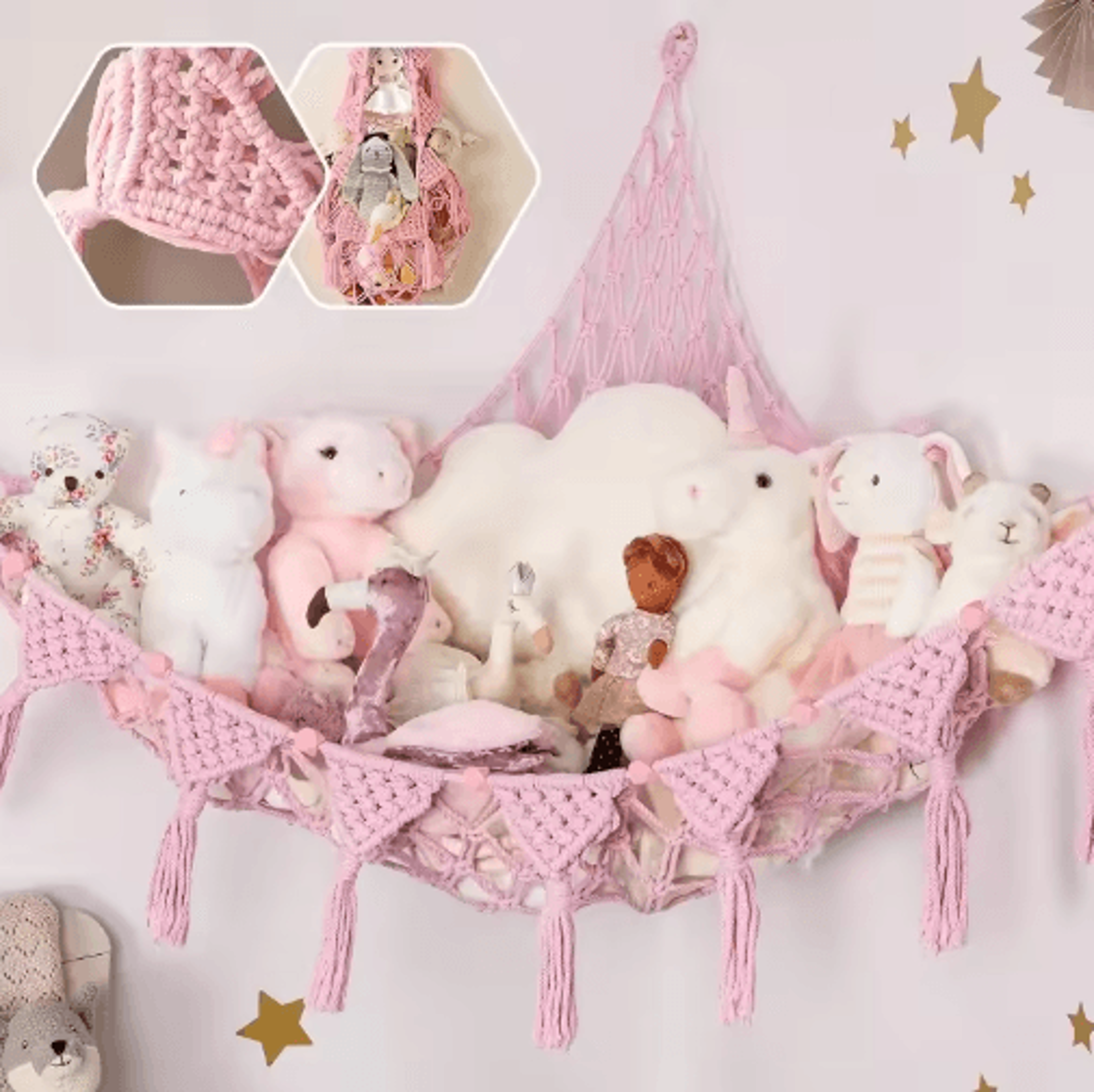 Hanging Stuffed Animal Storage Hammock 3