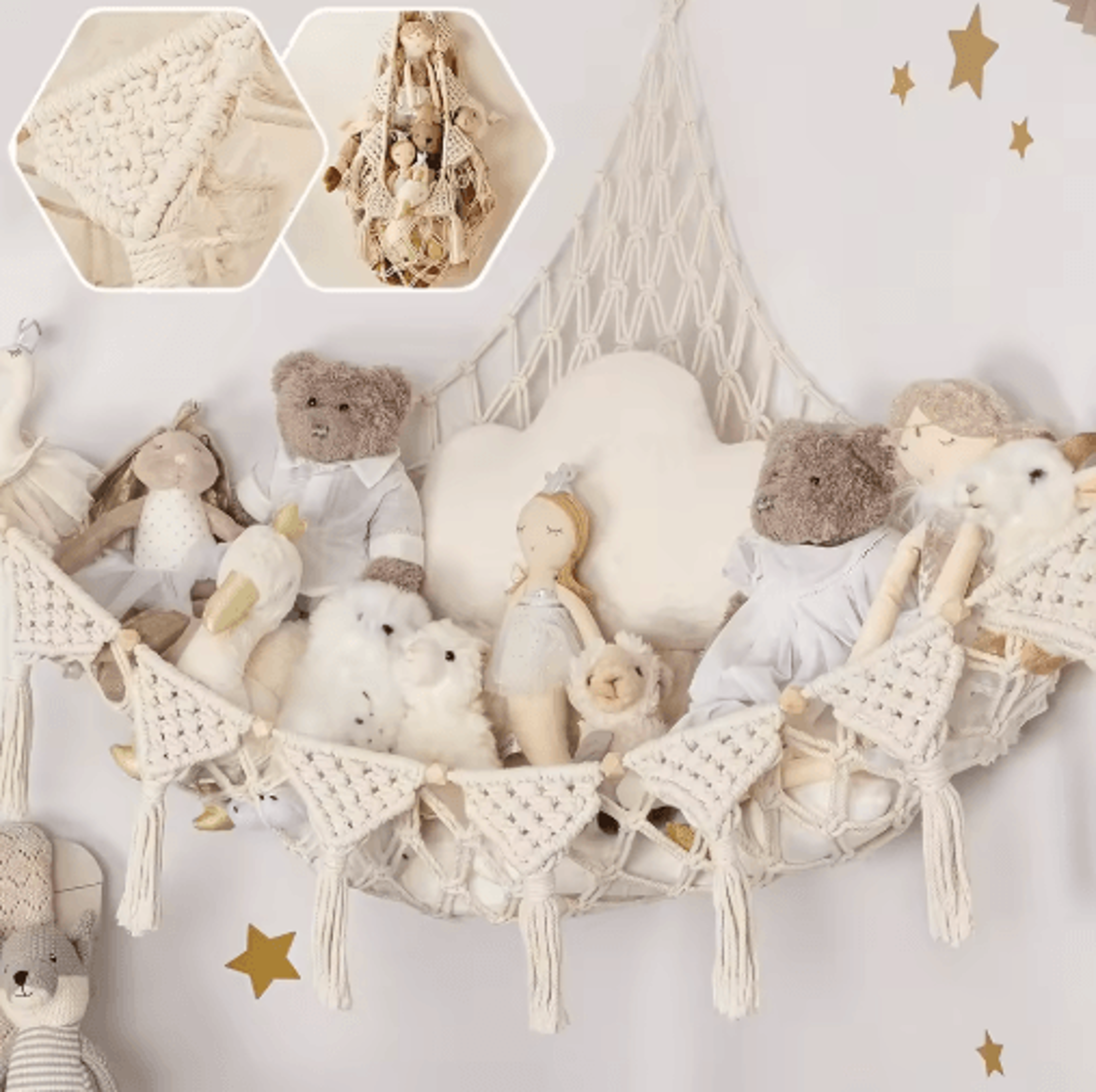 Hanging Stuffed Animal Storage Hammock 7