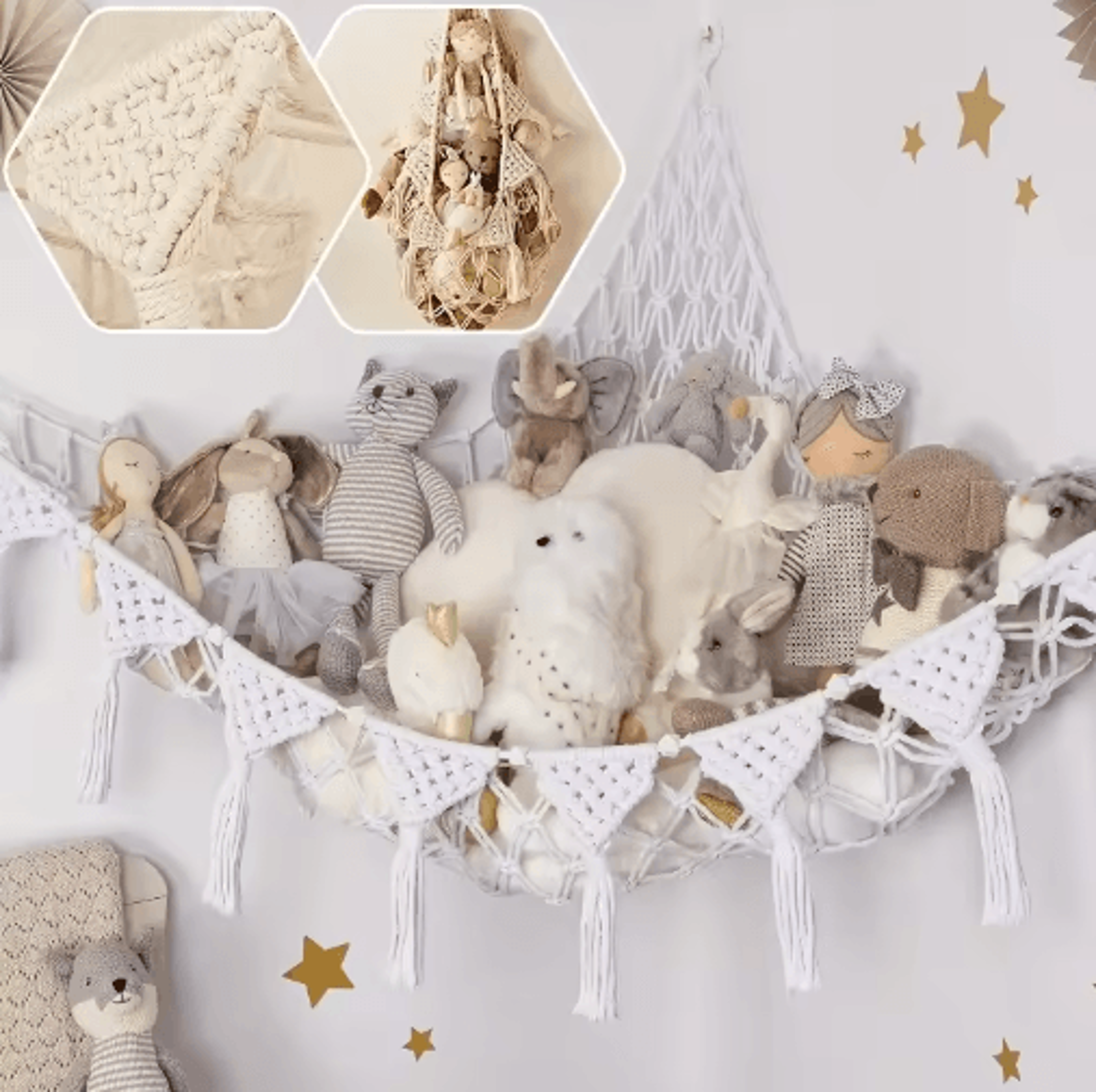 Hanging Stuffed Animal Storage Hammock 2