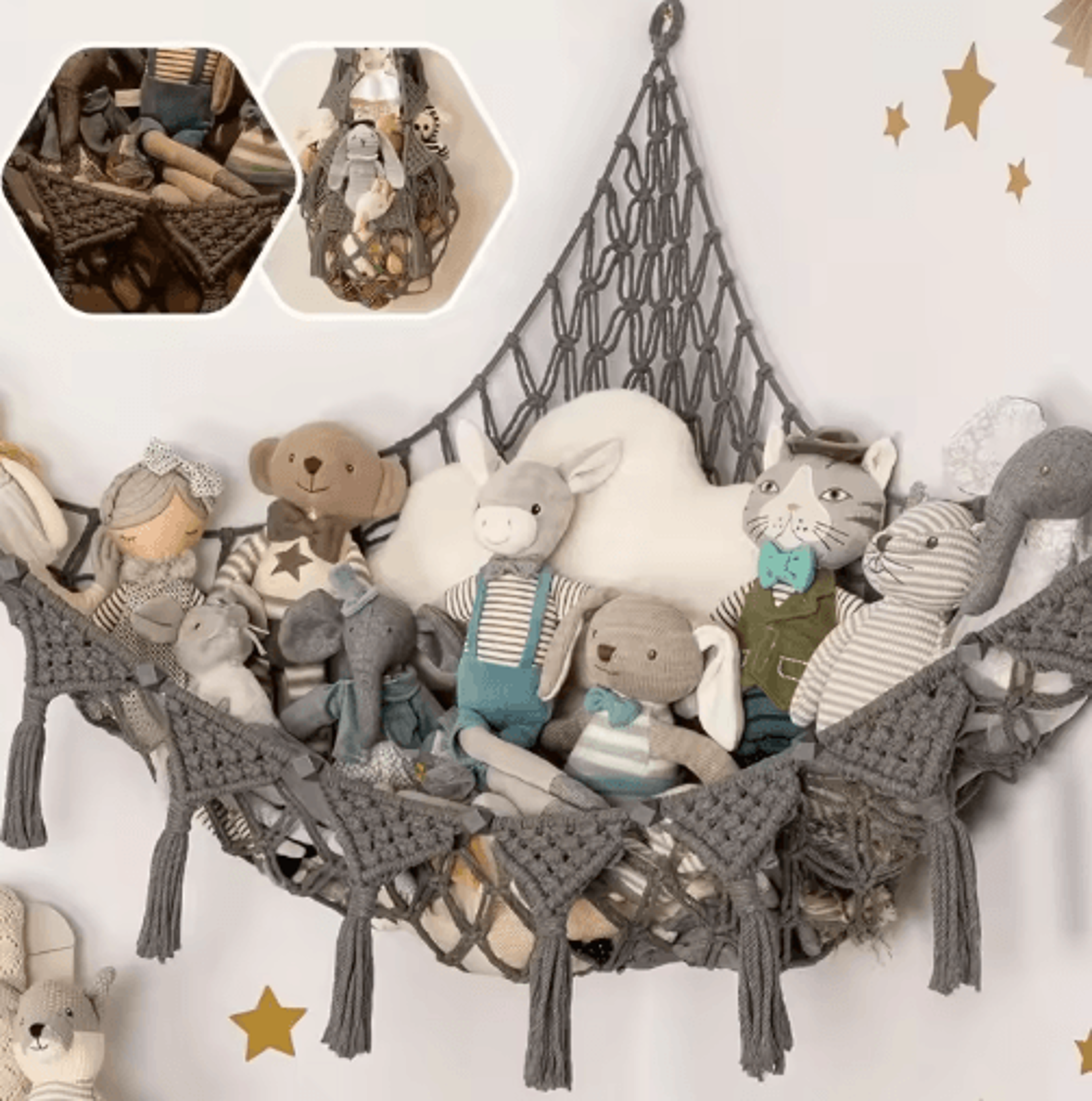 Hanging Stuffed Animal Storage Hammock 4