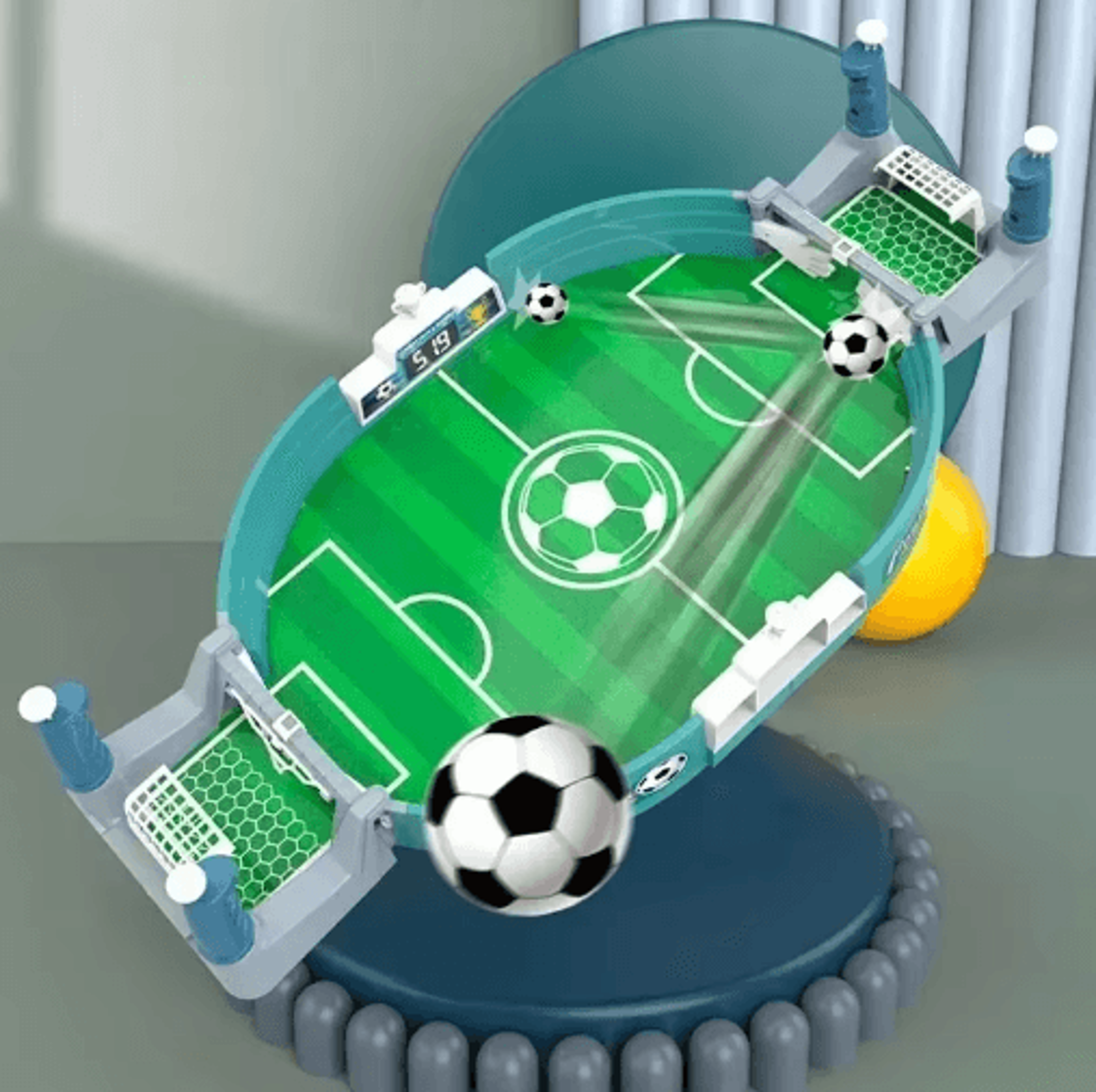 TwoPlayer Tabletop Soccer Game  Mini Foosball Set For Kids Indoor Play 4