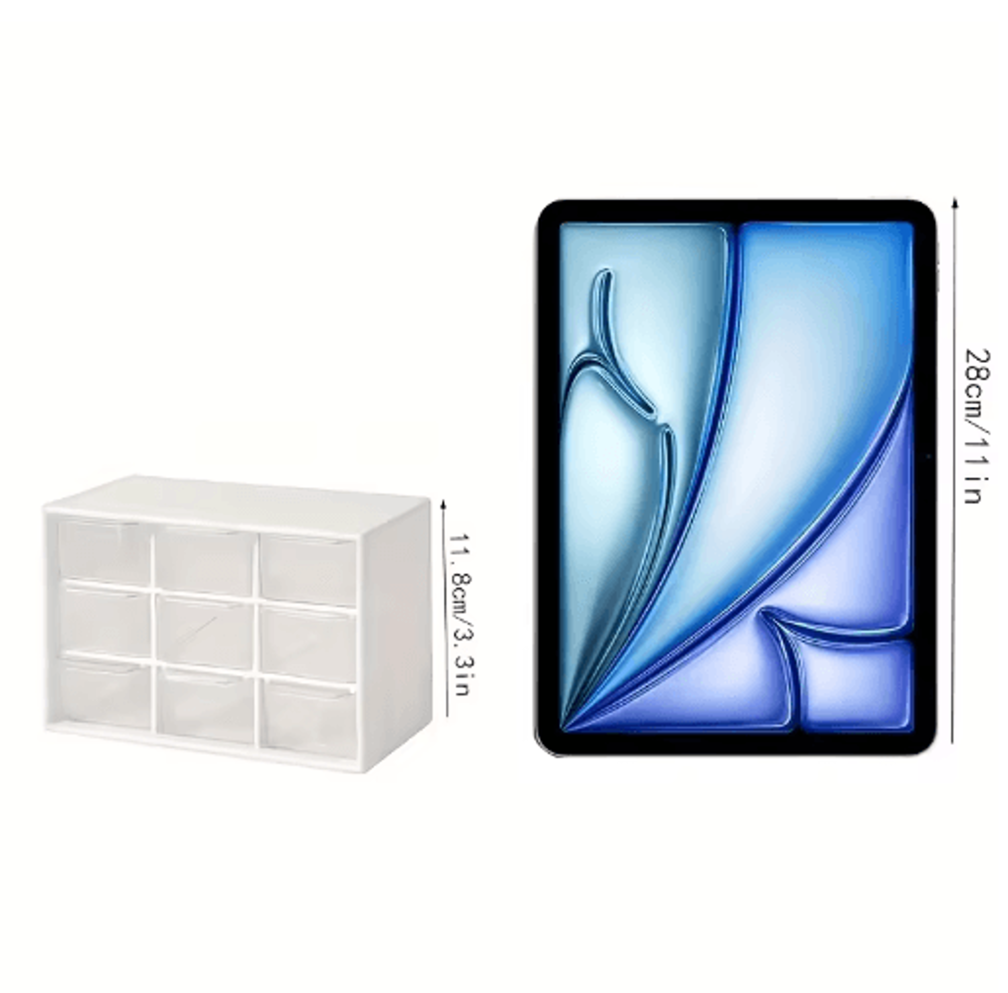 MultiGrid Desktop Drawer Organizer  Dustproof Jewelry Makeup  Office Storage Box 3