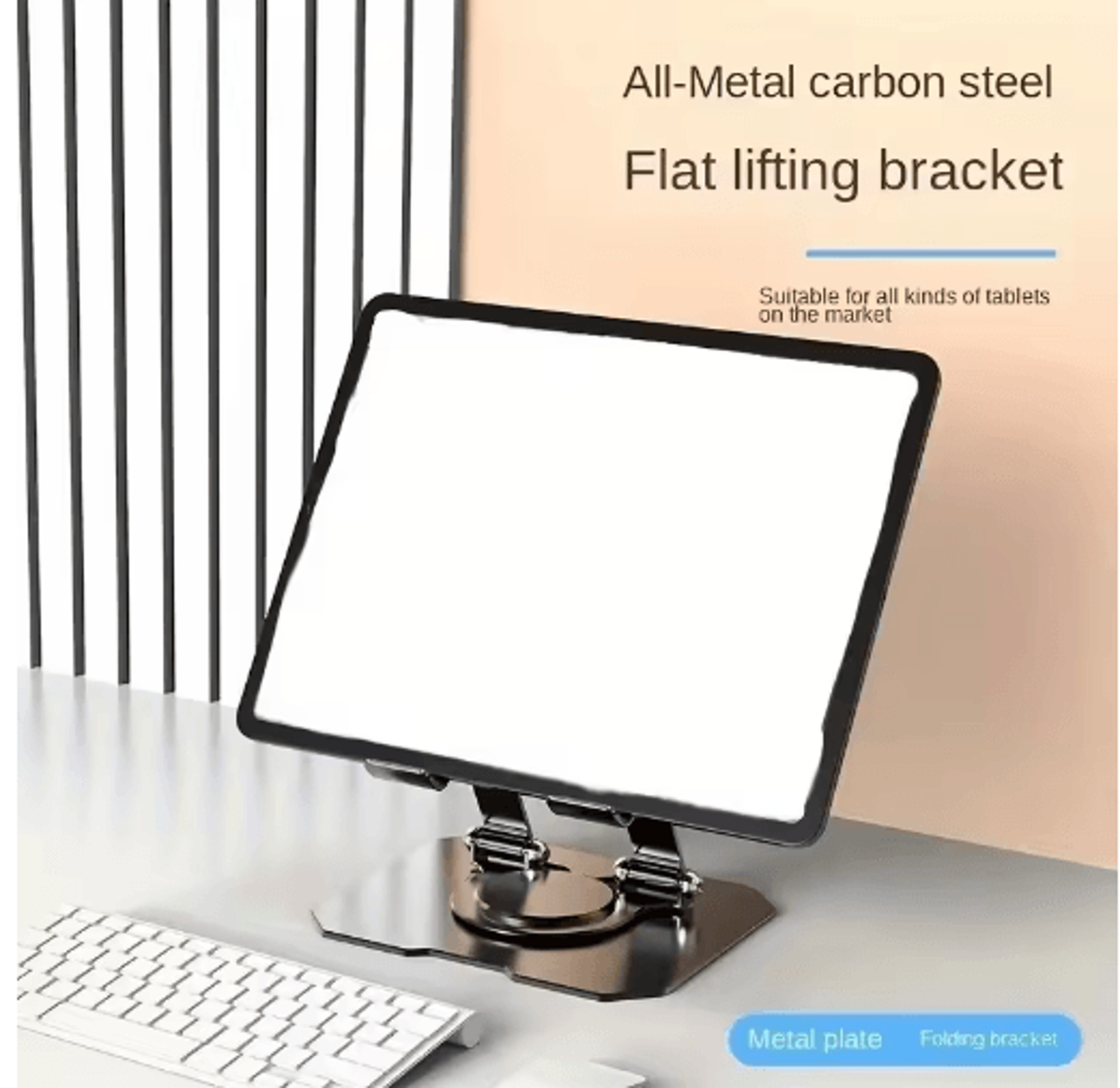 360 Rotating Tablet Stand  Adjustable Foldable Desktop Holder For Tablets  Phones 3