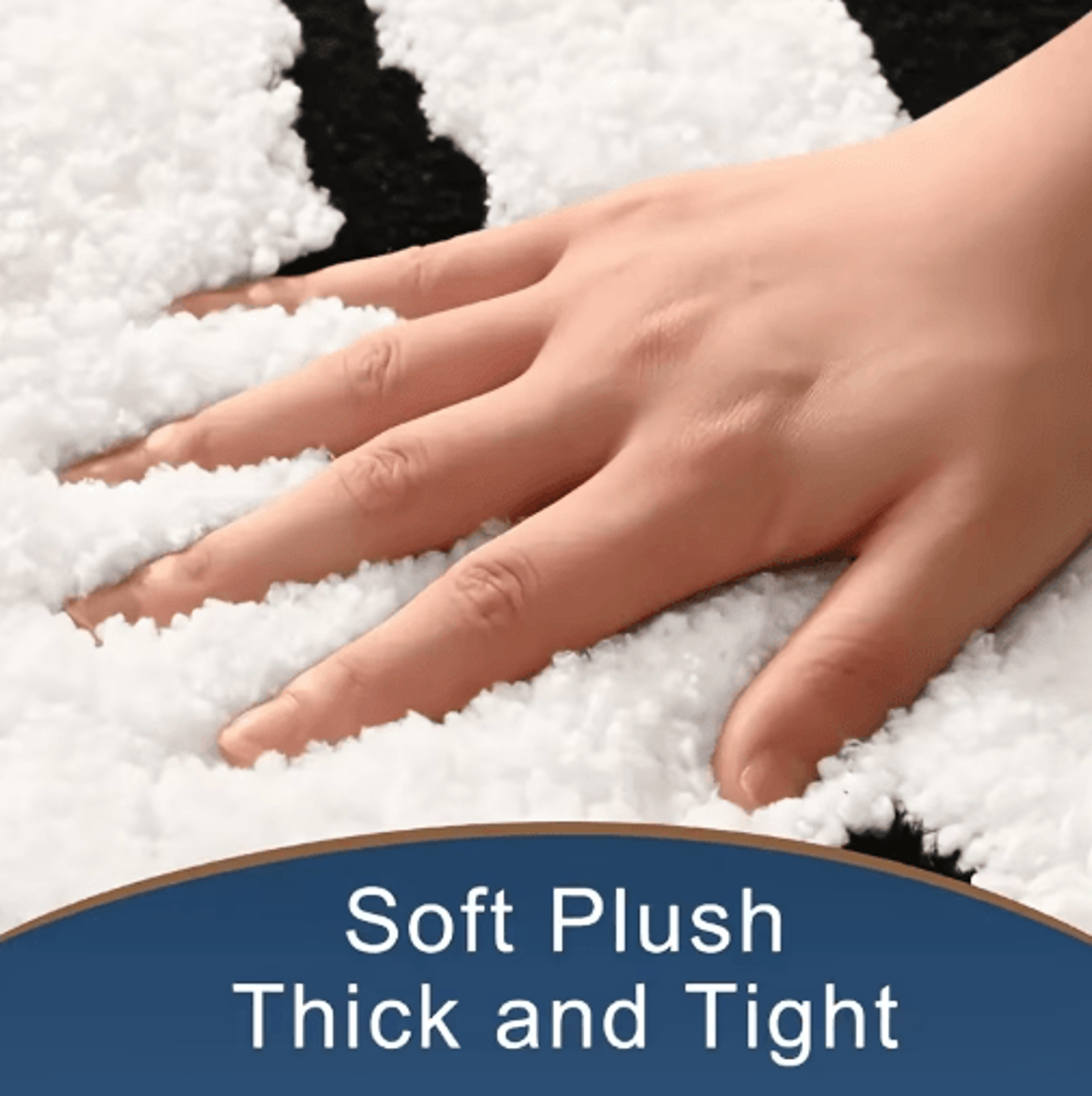 BATH Design NonSlip Bath Mat  UltraAbsorbent Black  White Bathroom Rug 2