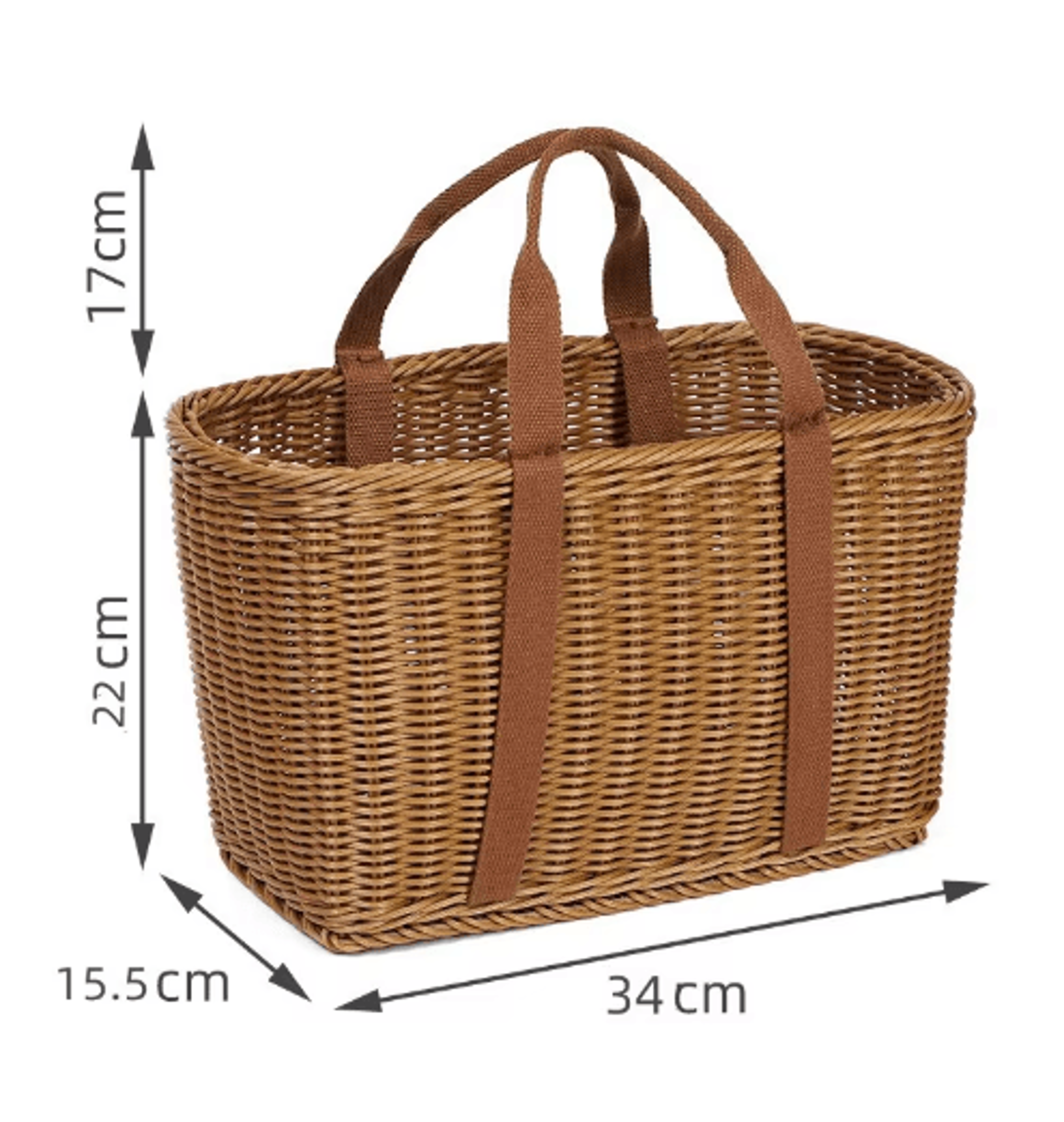 Large Handwoven Storage Basket With Lid  Decorative Shelf  Shopping Organizer 1