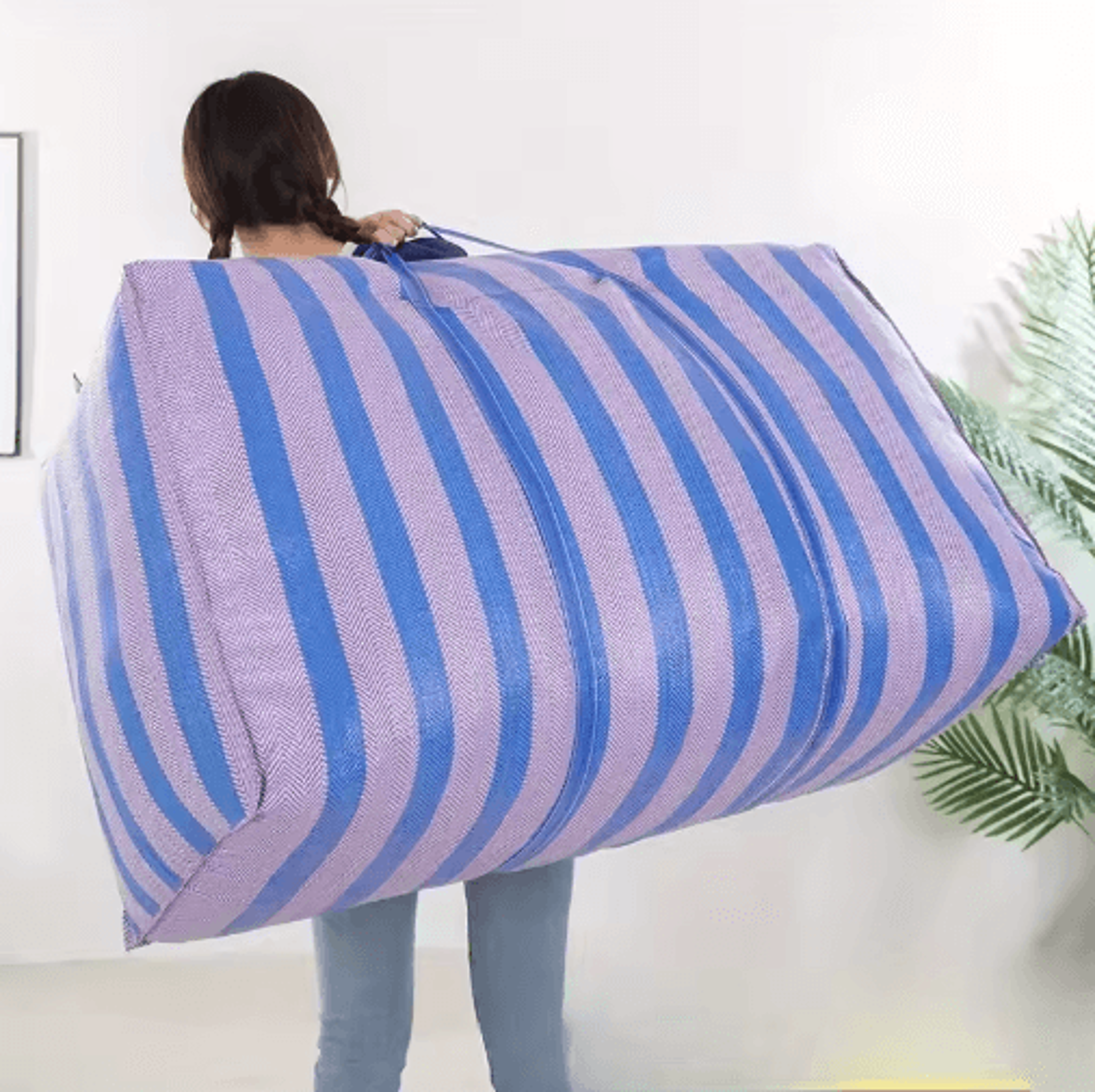 180L HeavyDuty Storage Bag  Reinforced Portable Organizer For Moving Travel  Camping 6