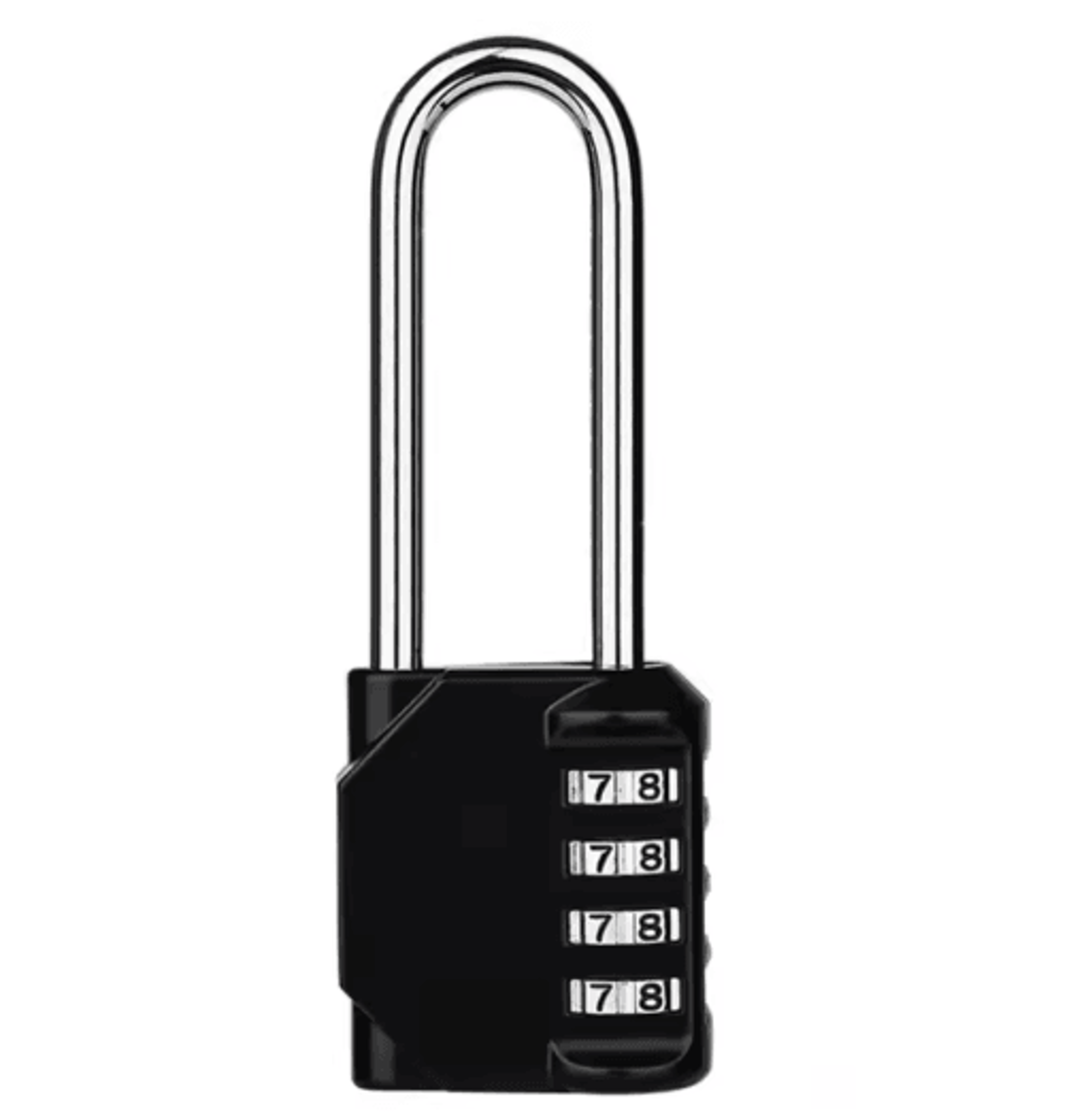 4Digit Combination Padlock  Waterproof Long Shackle Lock For Lockers Gates  Fences 1
