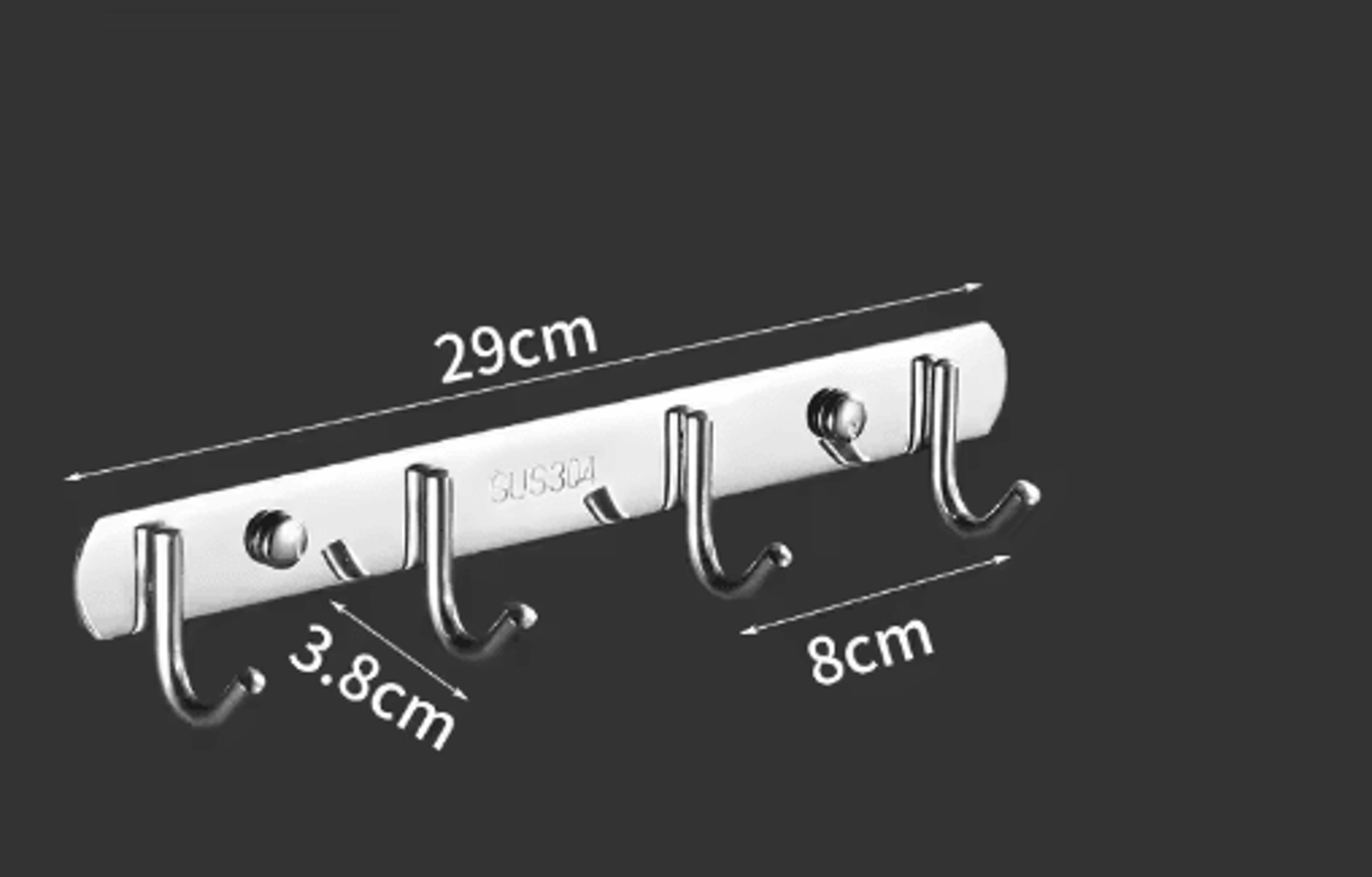 Stainless Steel PunchFree Hooks  Multipurpose Bathroom  Kitchen Hangers 1