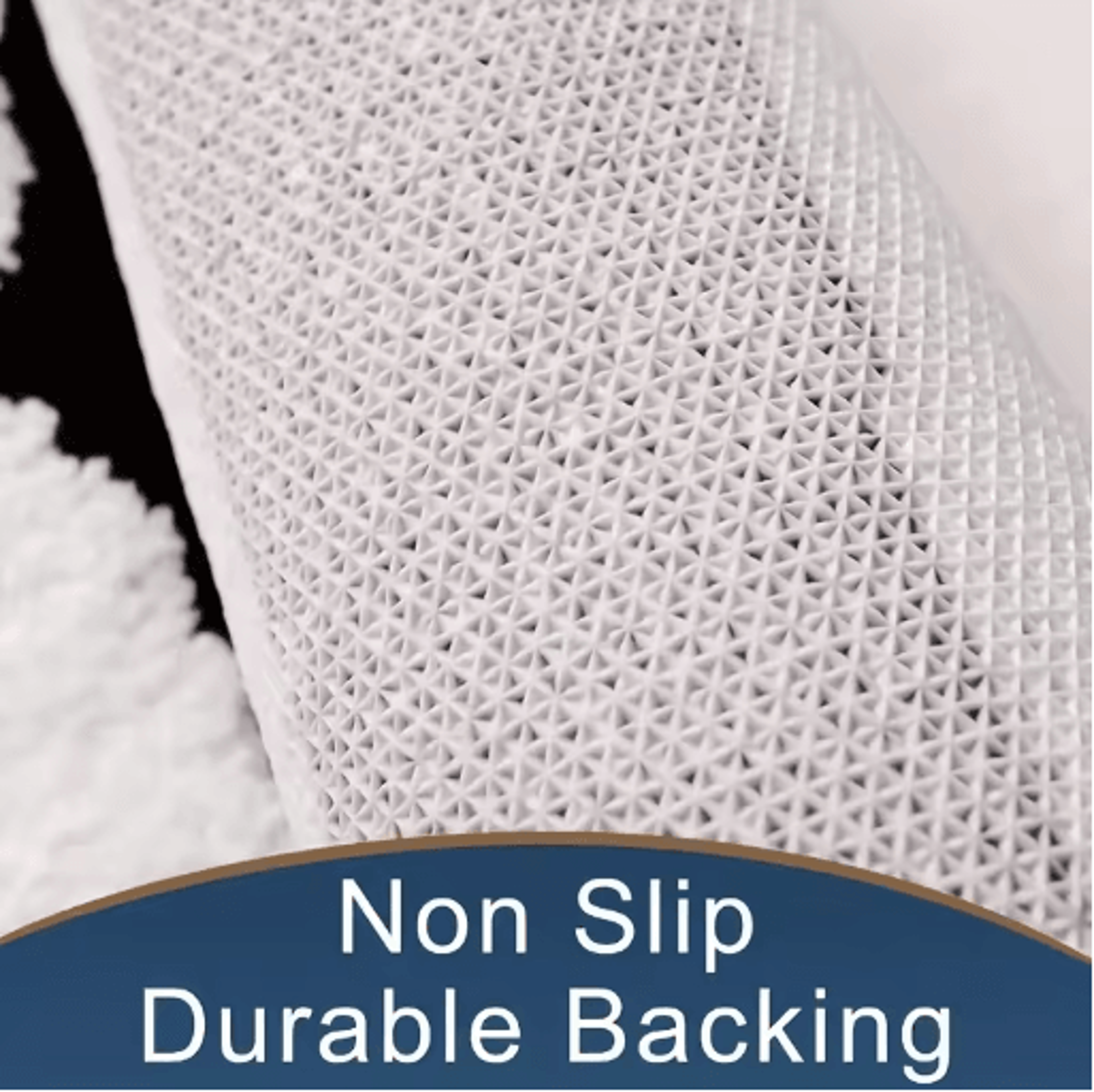 BATH Design NonSlip Bath Mat UltraAbsorbent Black  White Bathroom Rug 1