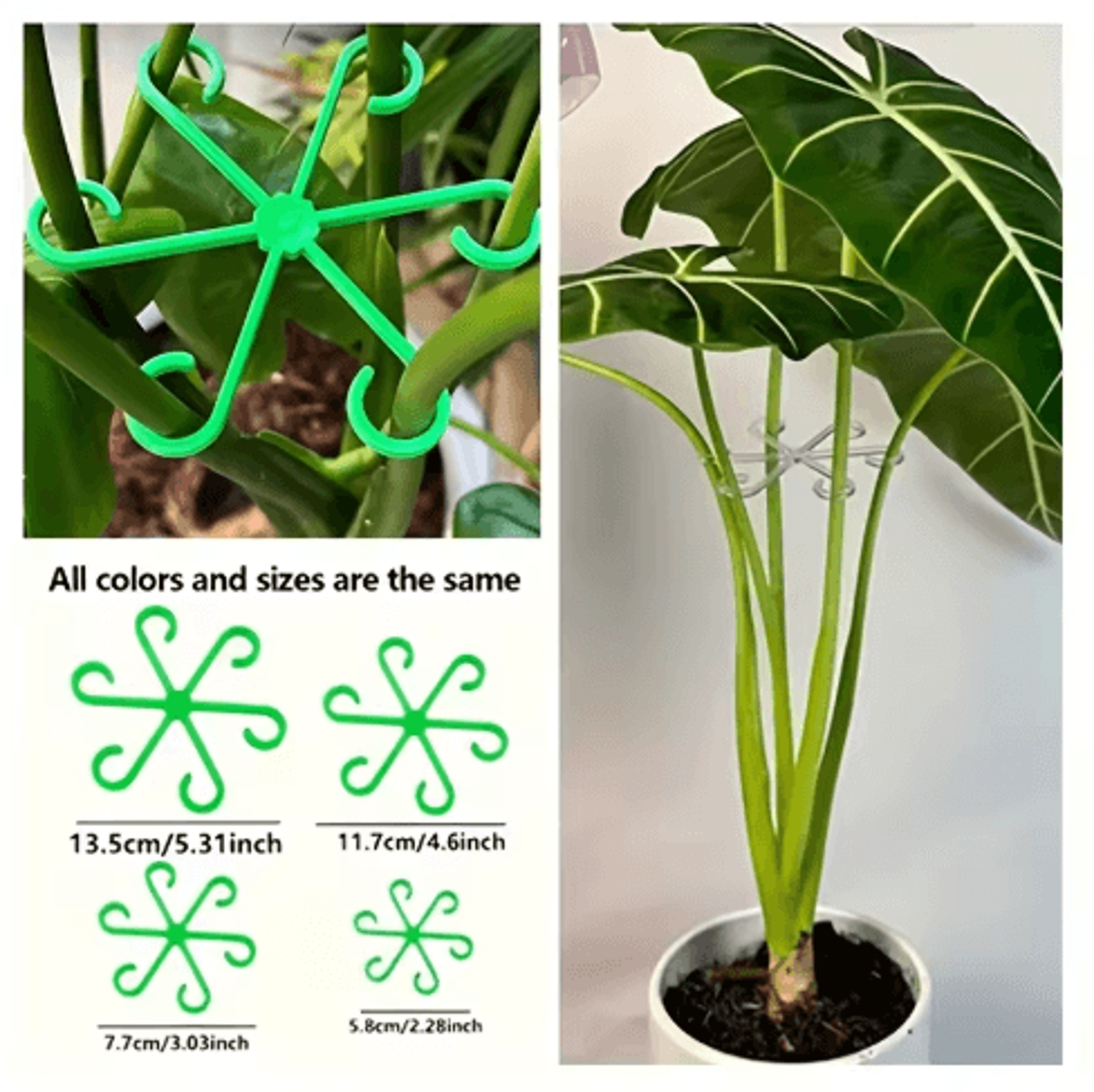 4Pcs Transparent UShaped Plant Support Stakes  Foldable Garden Supports For Potted Plants 2