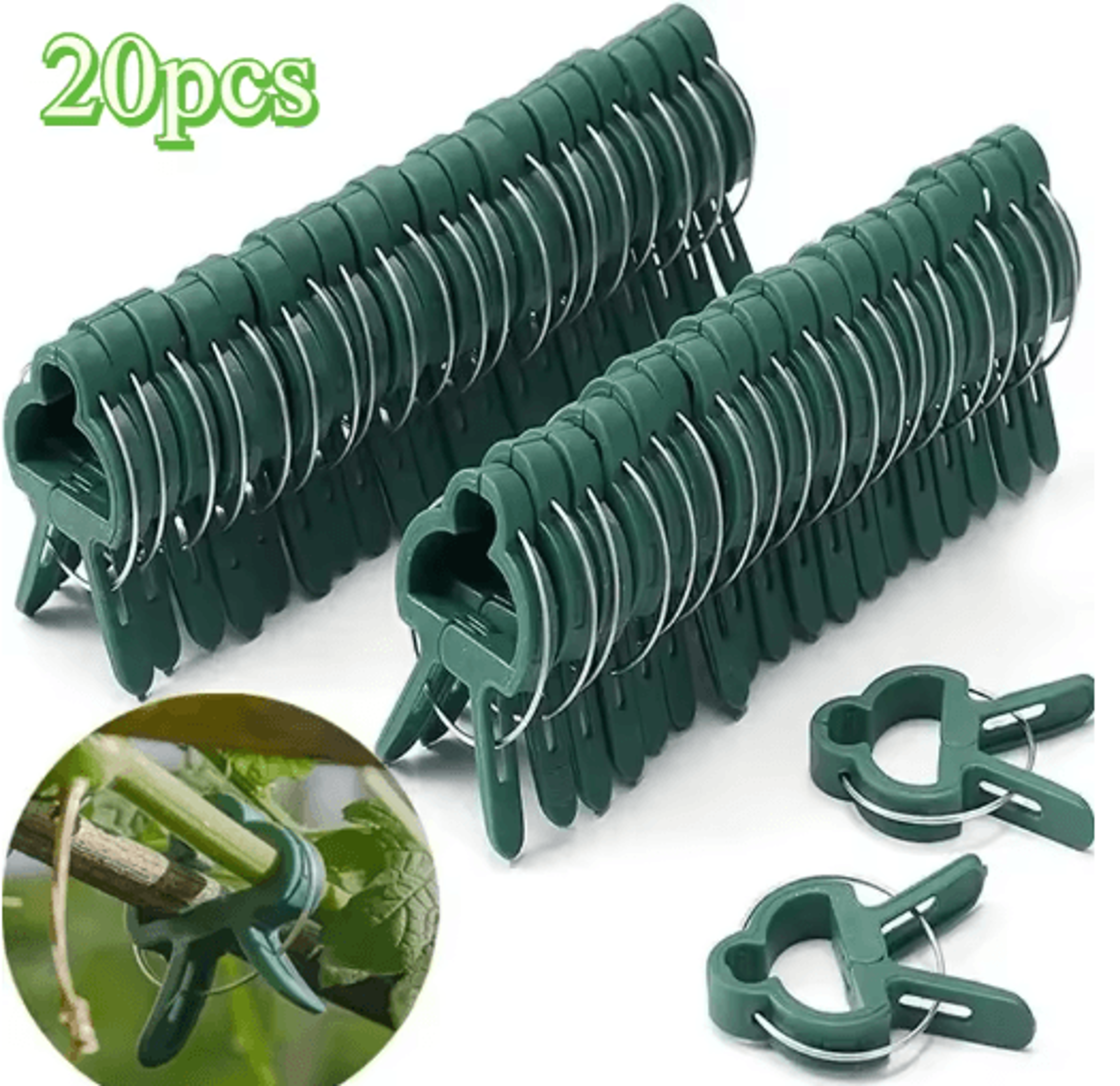1020Pcs Adjustable Plant Support Clips  Reusable Stem  Vine Garden Fasteners 2