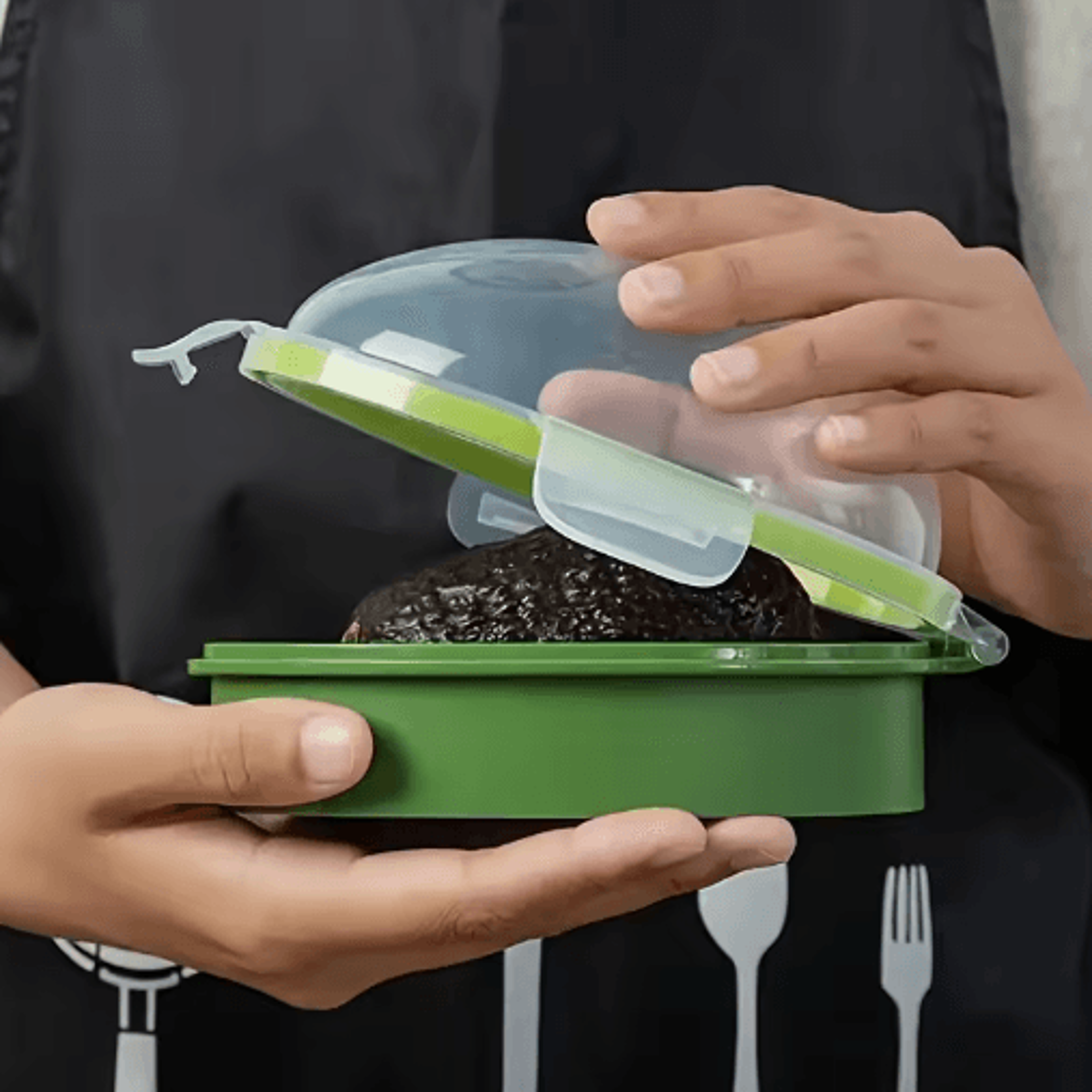 Reusable Avocado Keeper  FlipTop Storage Container For Cut Avocados 2