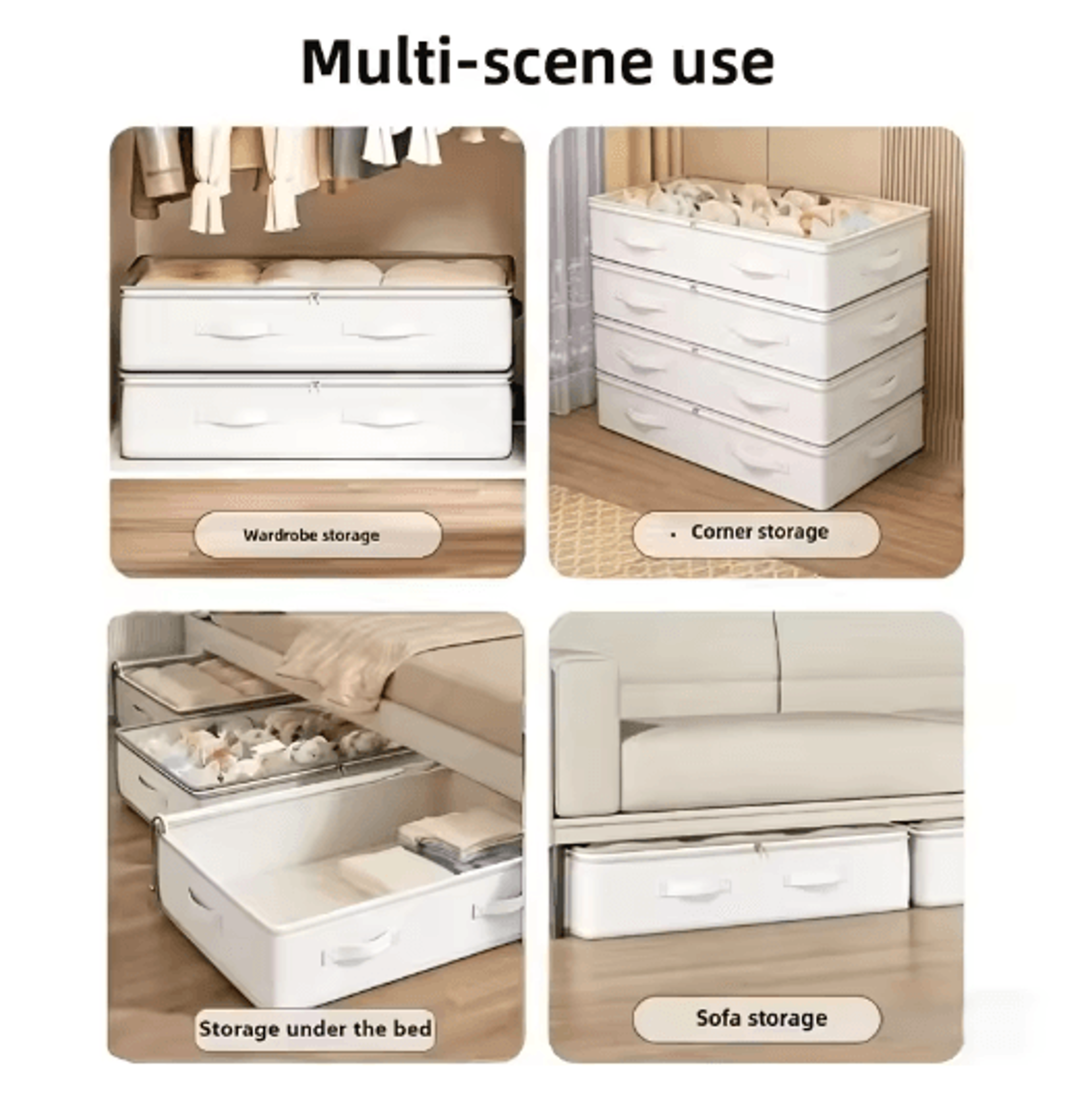Foldable Under Bed Storage Bag  FlipTop Organizer For Blankets  Quilts 3