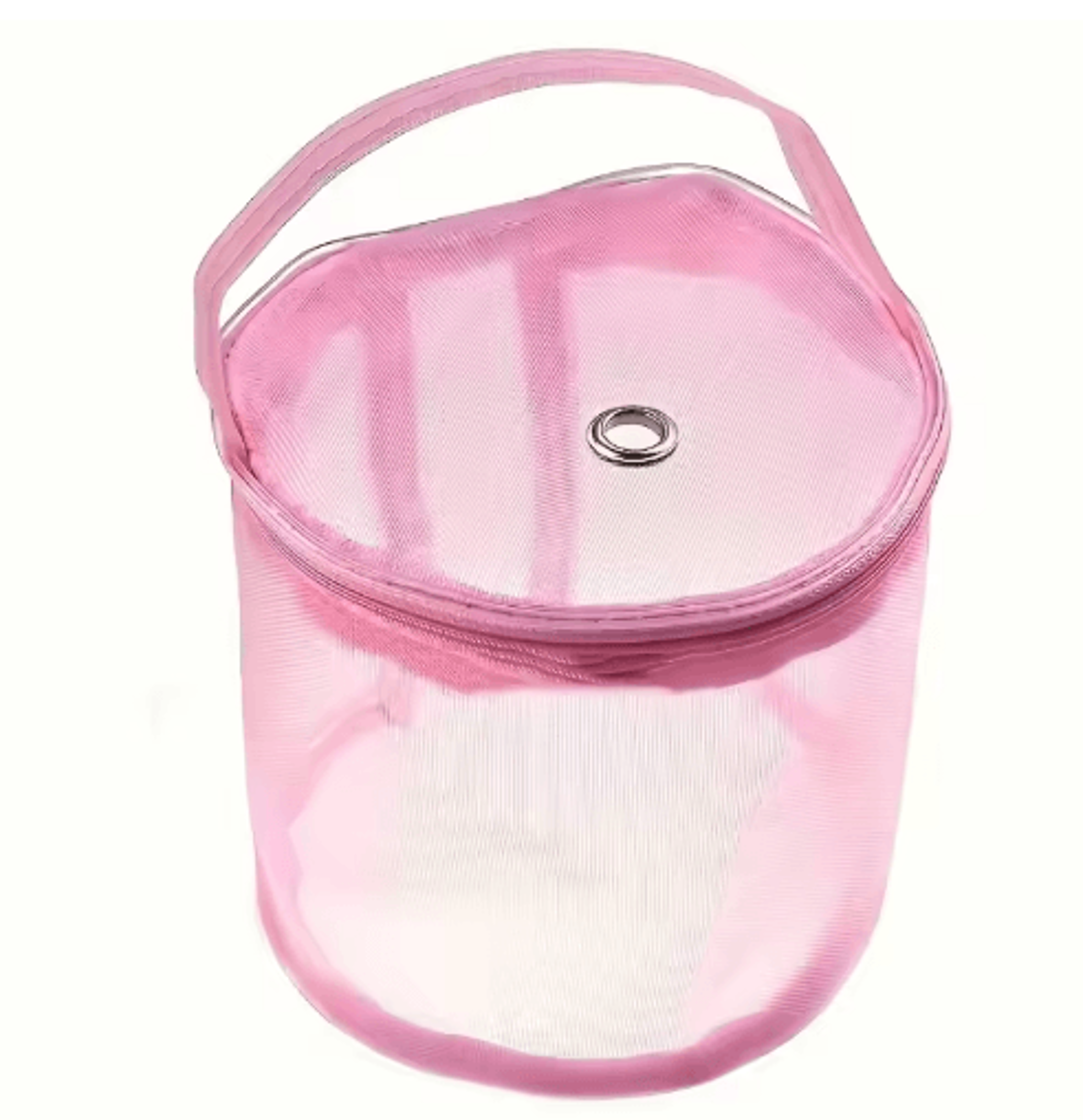 Colorful Nylon Mesh Yarn Storage Bag  Zipper Knitting  Crochet Organizer 3