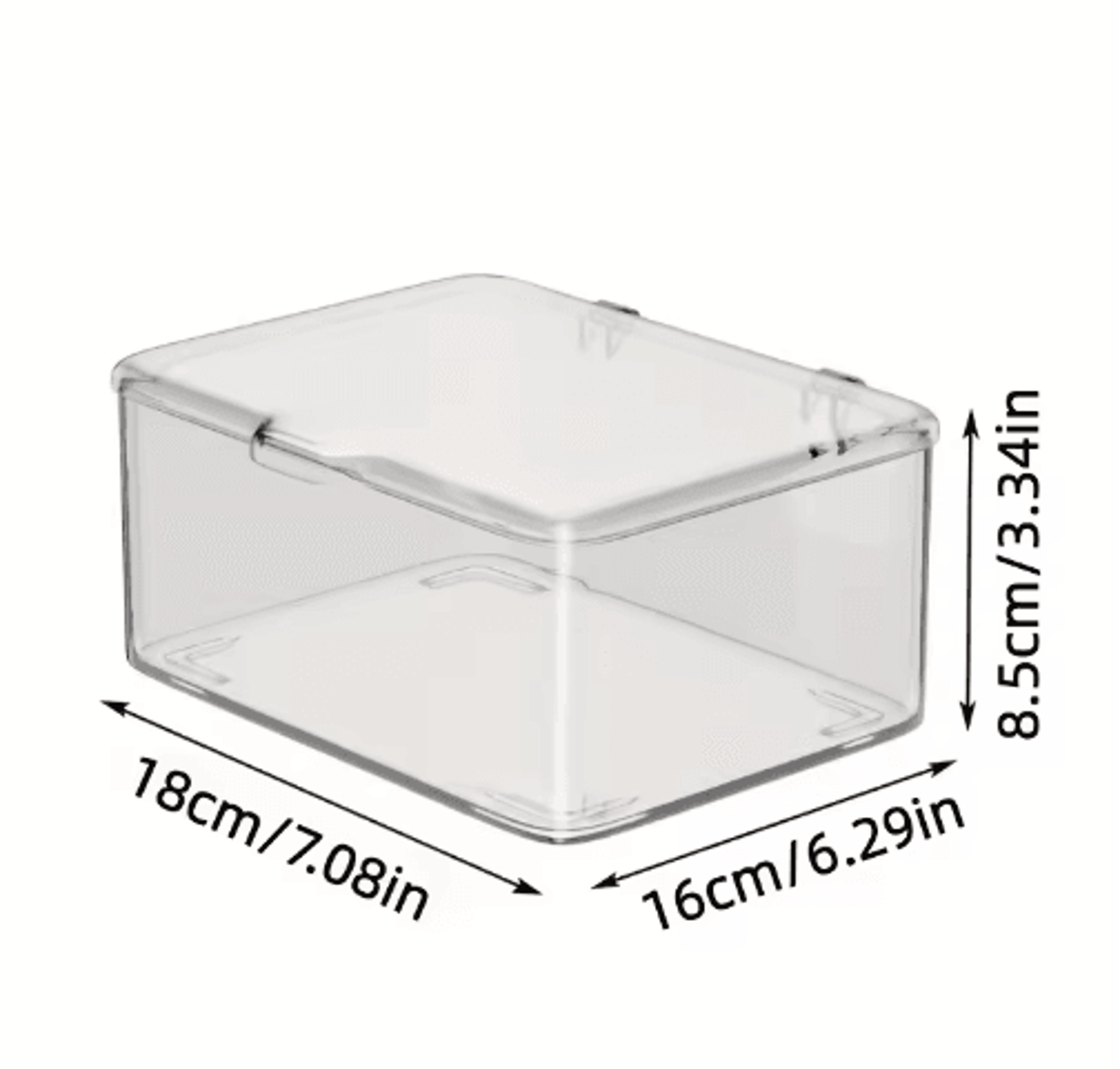 LargeCapacity Flip Top Storage Box  Transparent Desktop Organizer 5