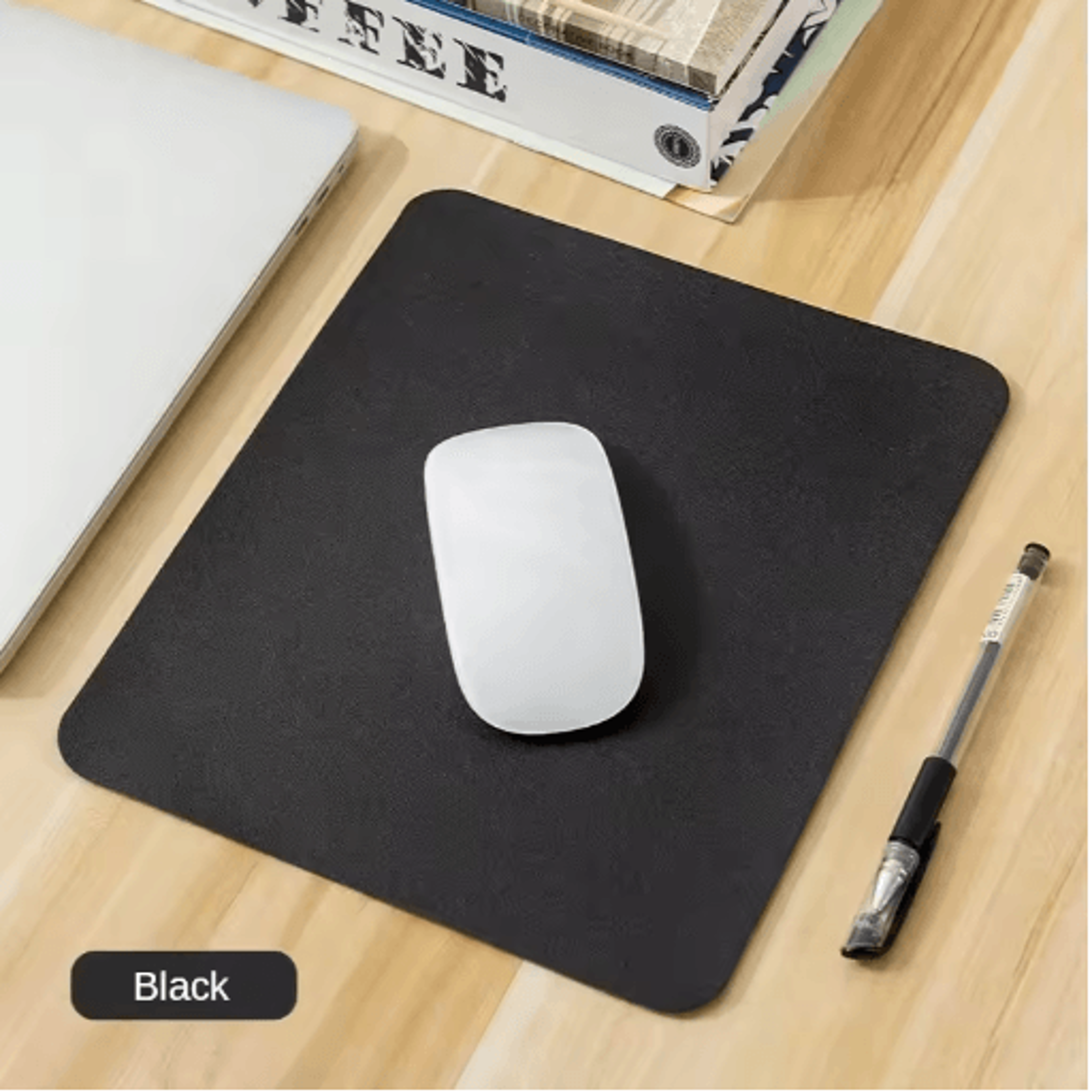 Portable PU Leather Mouse Pad  Waterproof NonSlip Desk Mat 1