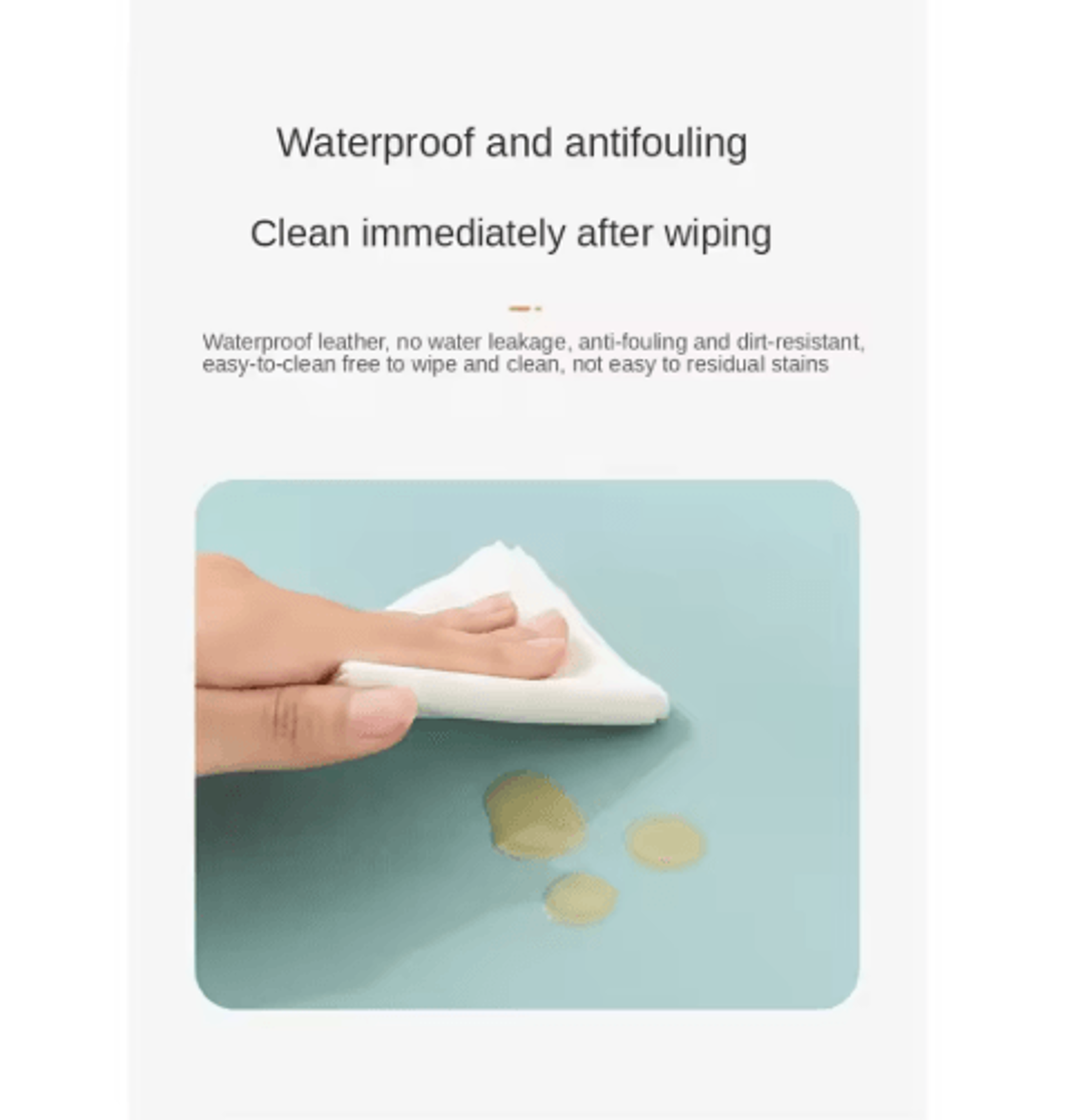 Portable PU Leather Mouse Pad  Waterproof NonSlip Desk Mat 9