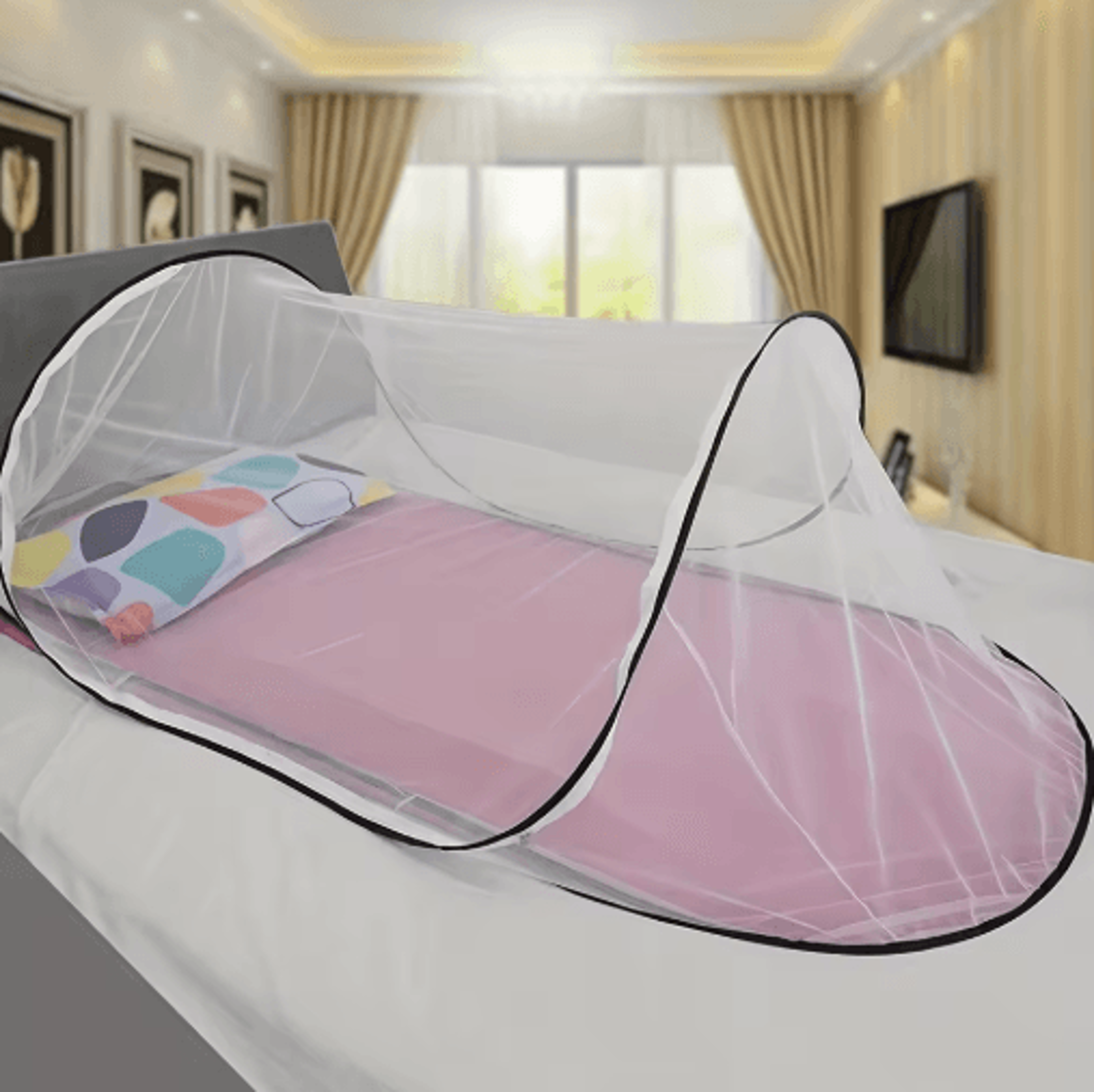 Portable Foldable Camping Mosquito Net  Lightweight Breathable Outdoor Mesh 5