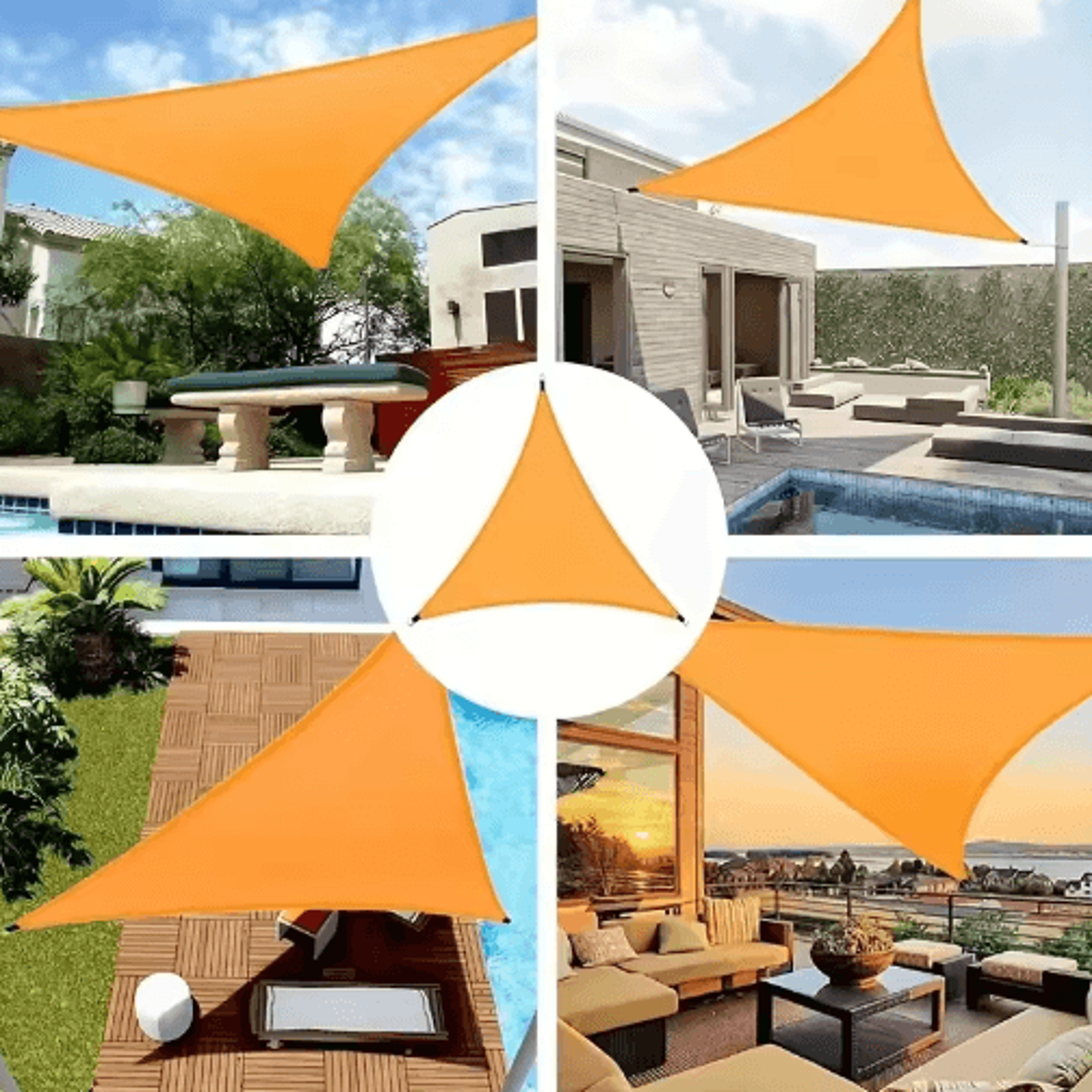 HeavyDuty 3by3by3M Triangle Shade Sail  Breathable Outdoor Sunshade 4
