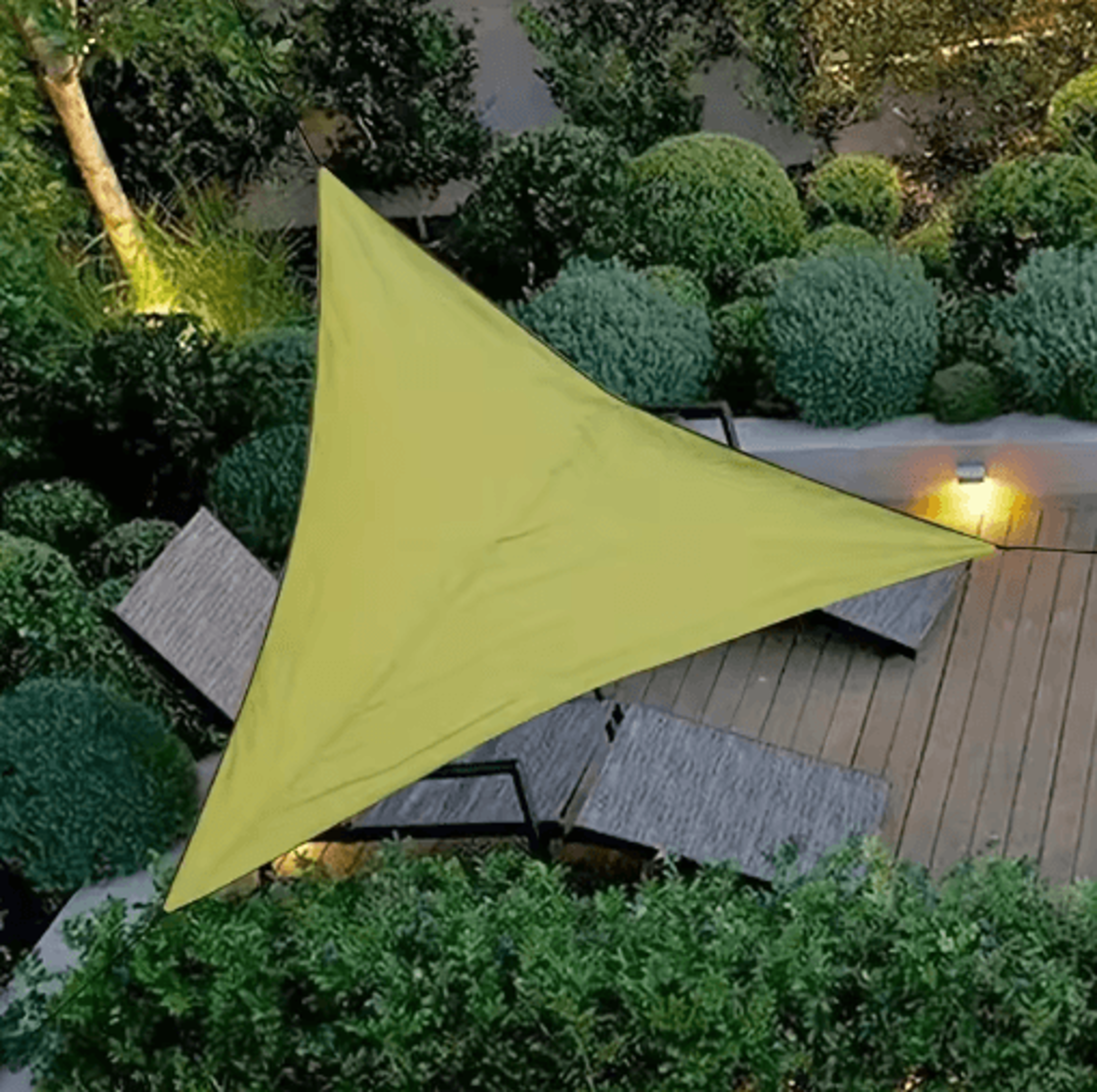 heavy-duty 3by3by3m triangle shade sail – breathable outdoor sunshade