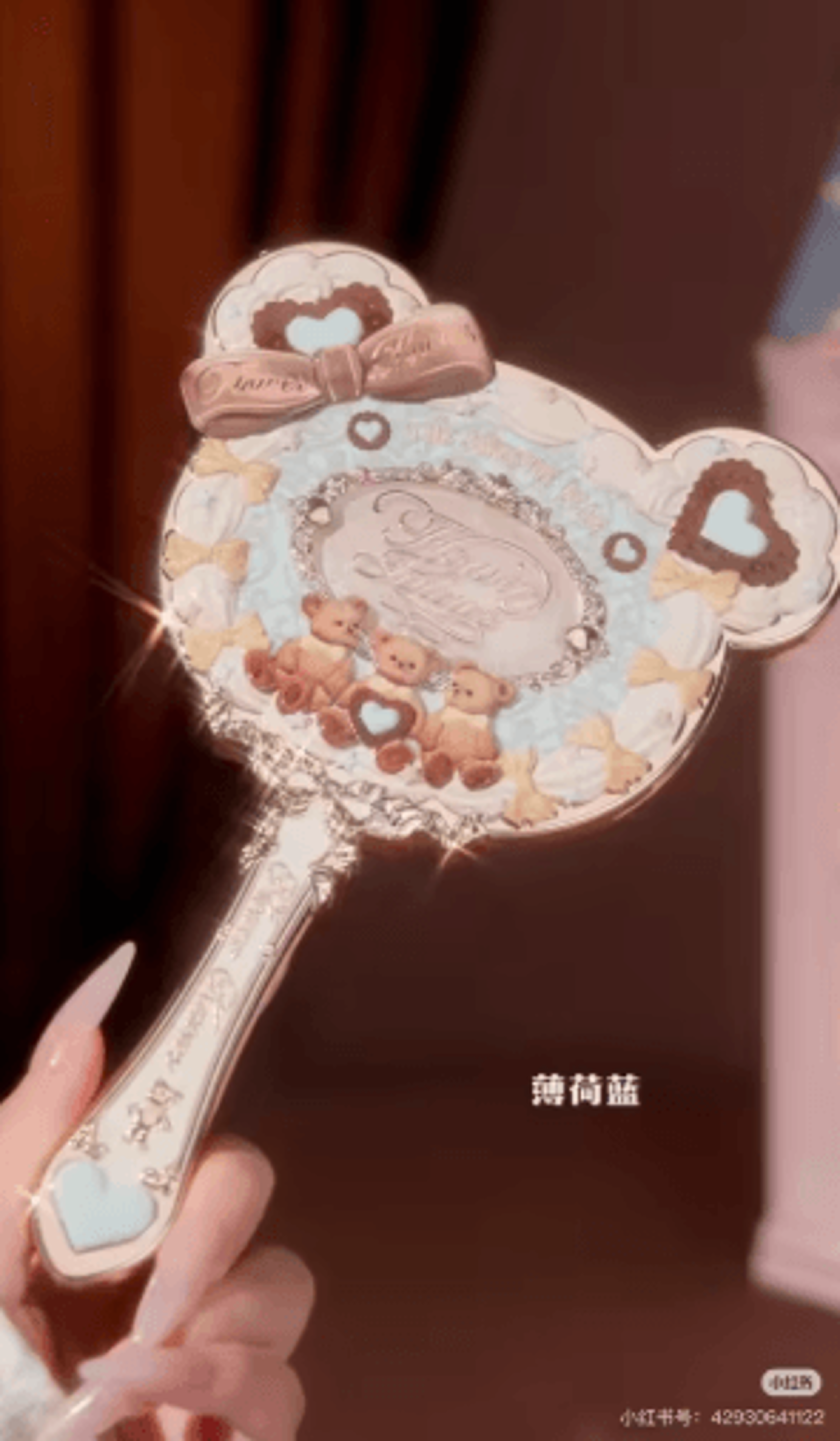 Flower Knows Butterfly Cloud Collar Makeup Mirror  Elegant Handheld Vanity Accessory 4