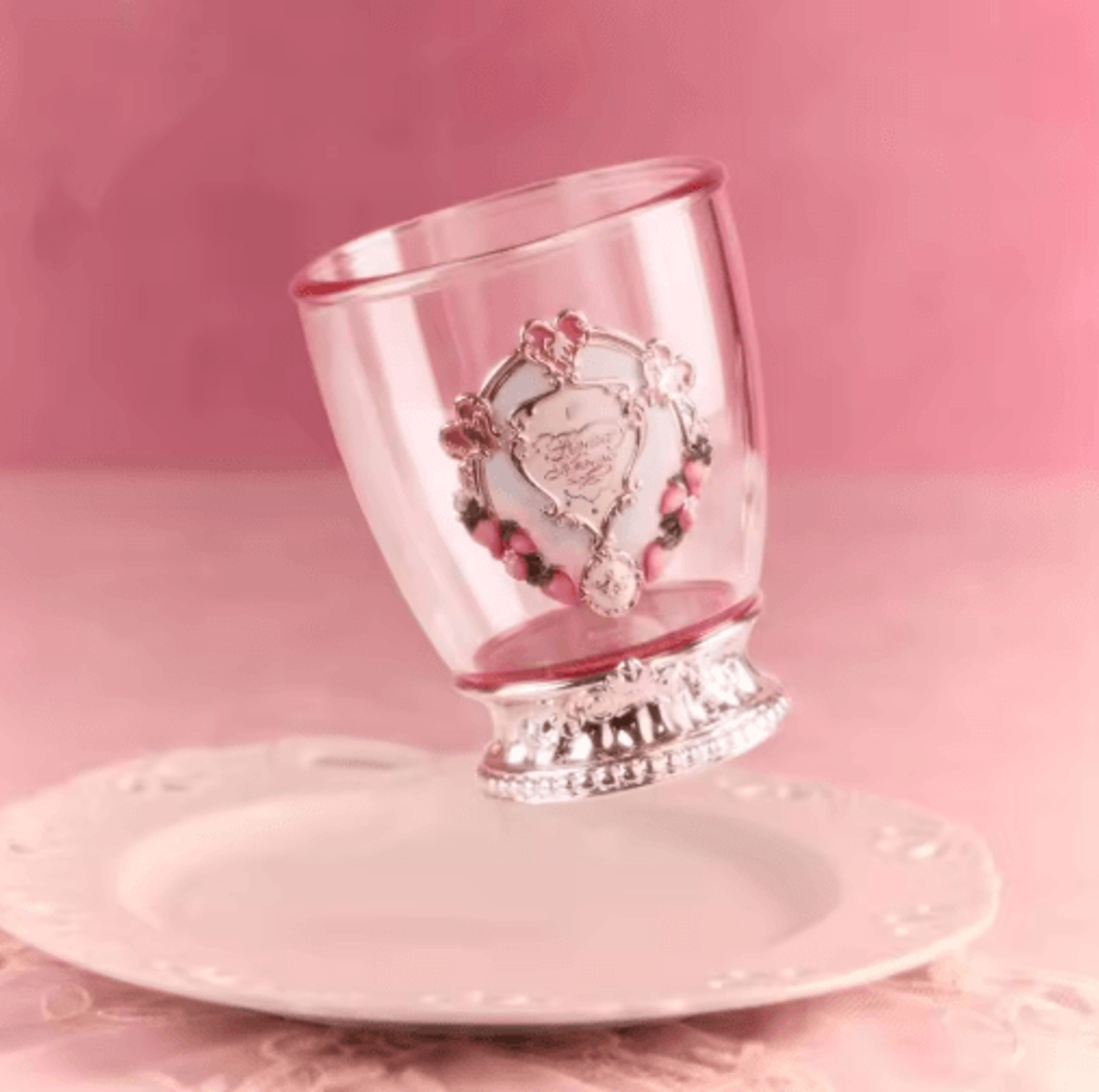Flower Knows 9th Anniversary Vanity Set  Luxury Mirror Paddle Brush  Holder 6