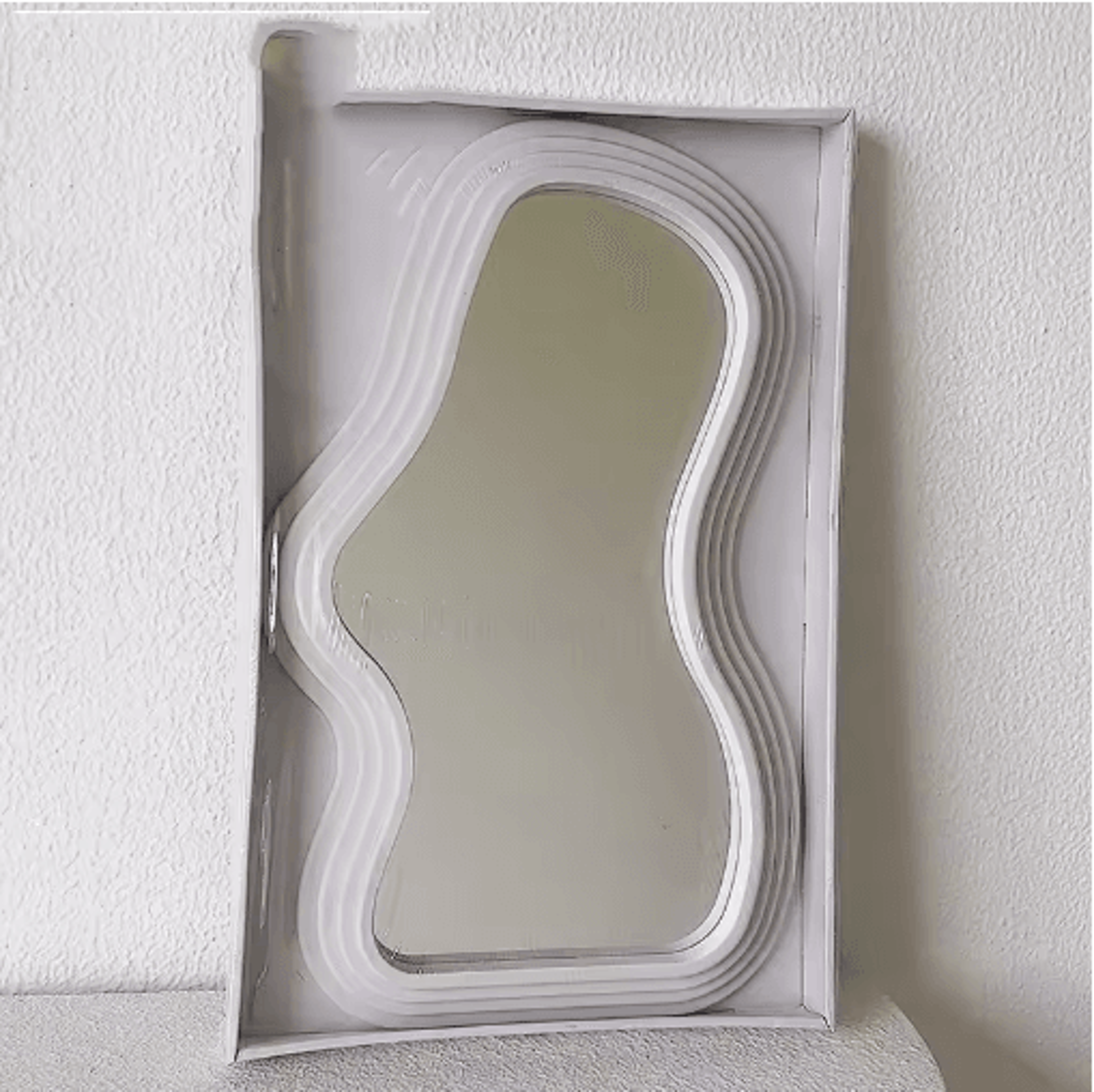 Wave Irregular Wall Mirror  Modern Decorative Mirror For Bathroom  Home 1