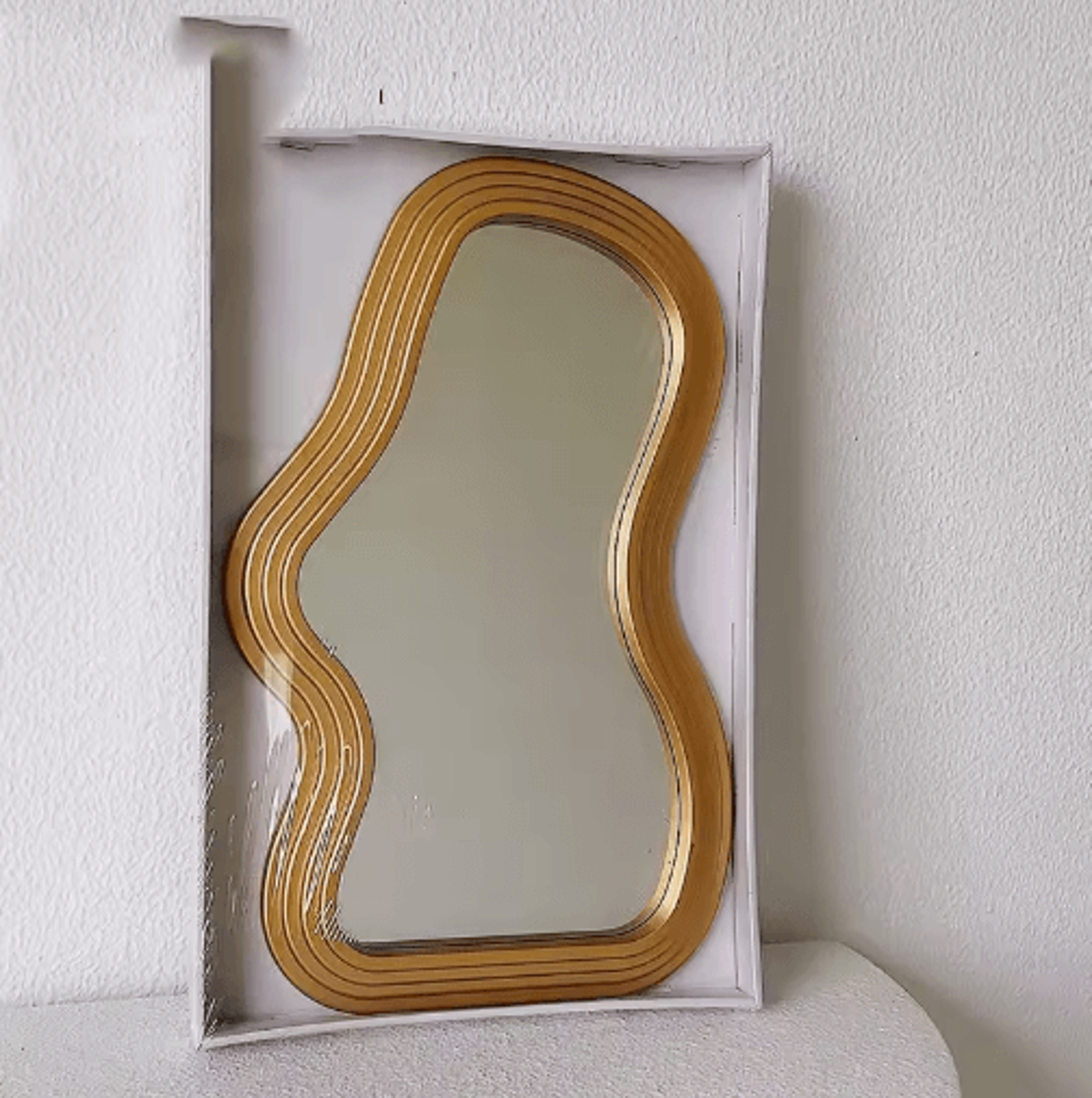 Wave Irregular Wall Mirror  Modern Decorative Mirror For Bathroom  Home 3