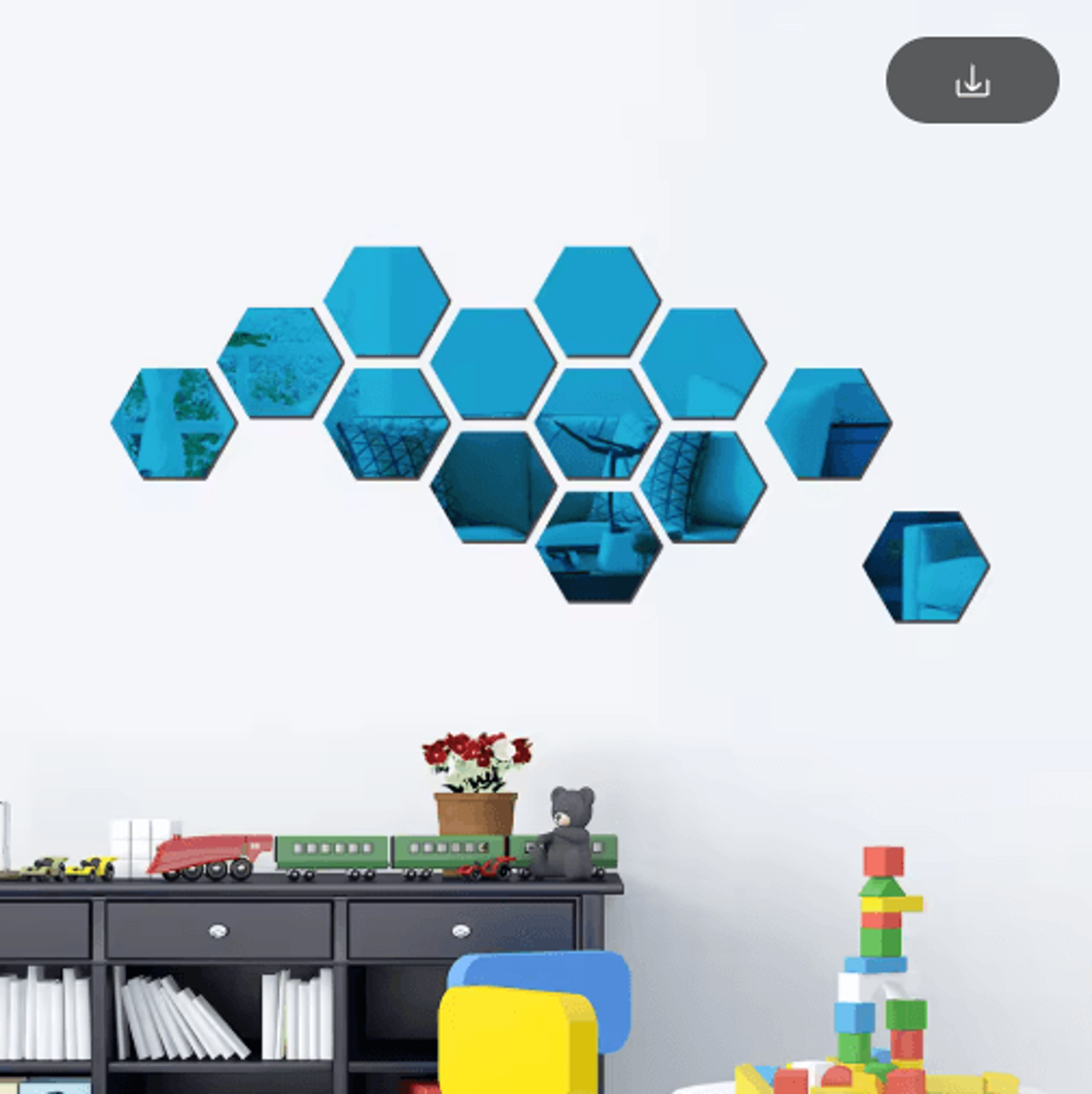612Pcs 3D Hexagon Mirror Wall Stickers  126mm SelfAdhesive Geometric Decor 4