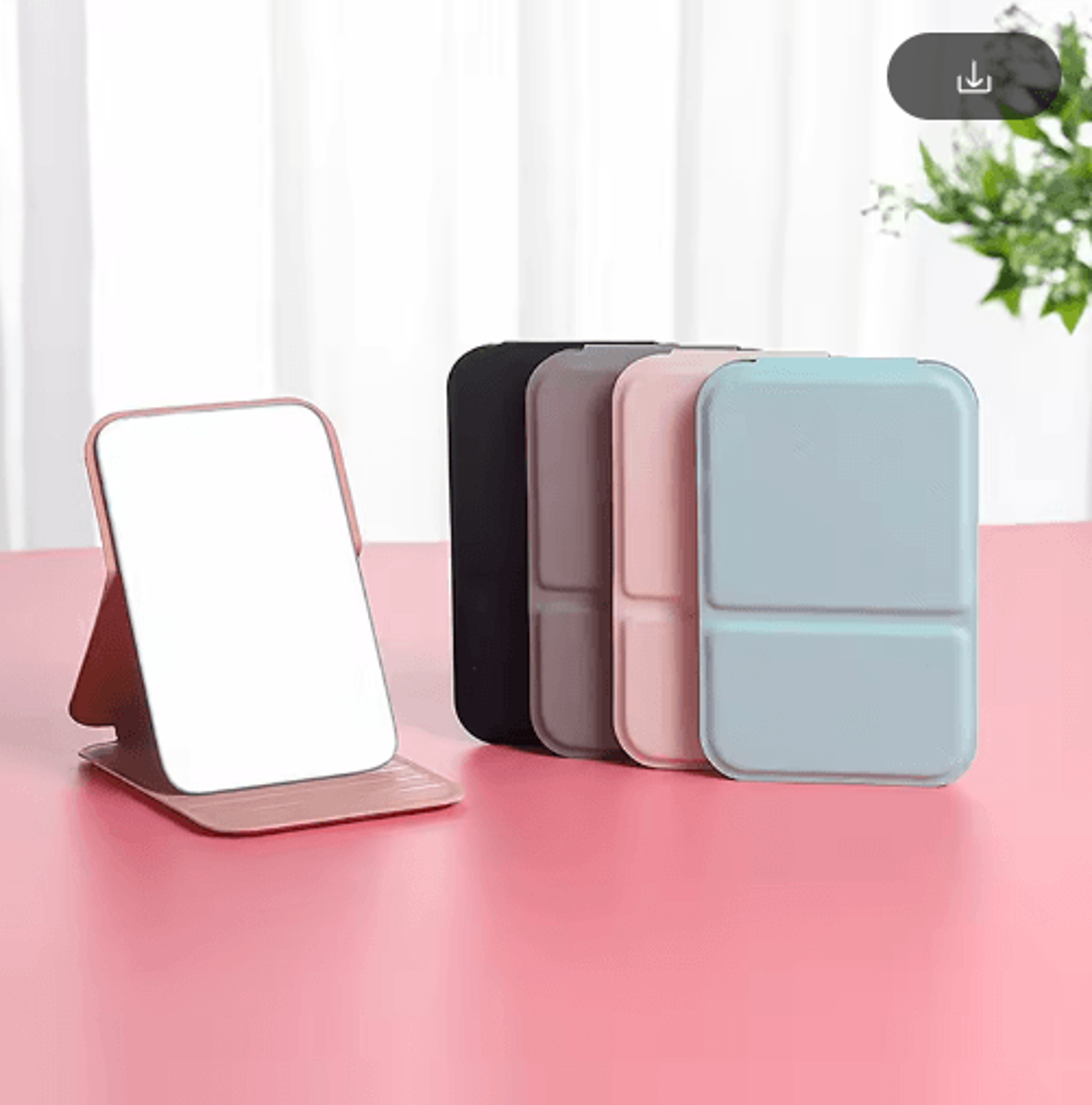 Mini Folding Makeup Mirror  Portable HighDefinition Handheld Cosmetic Mirror 0