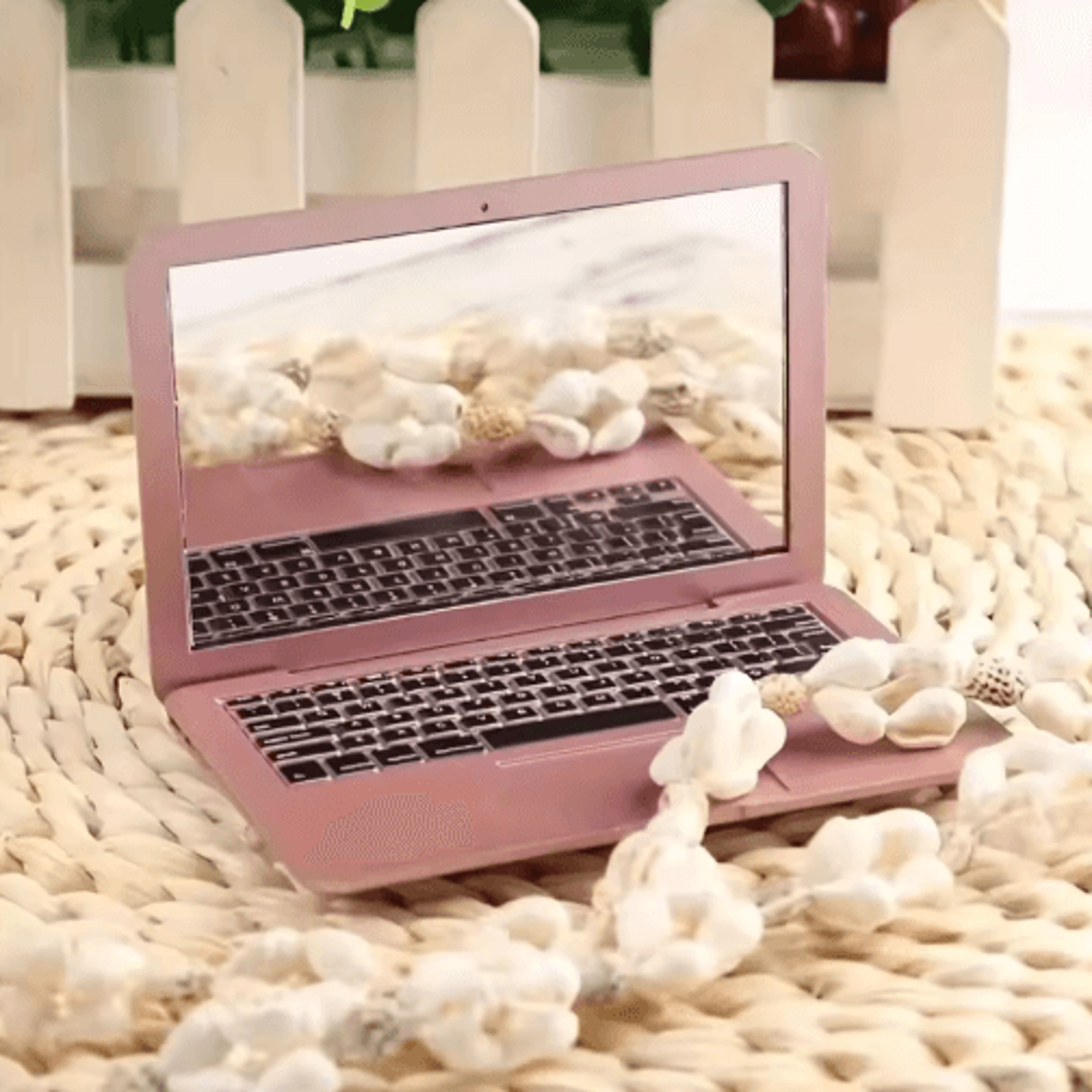 Mini LaptopShaped Pocket Mirror  Creative Foldable Travel Makeup Mirror 5
