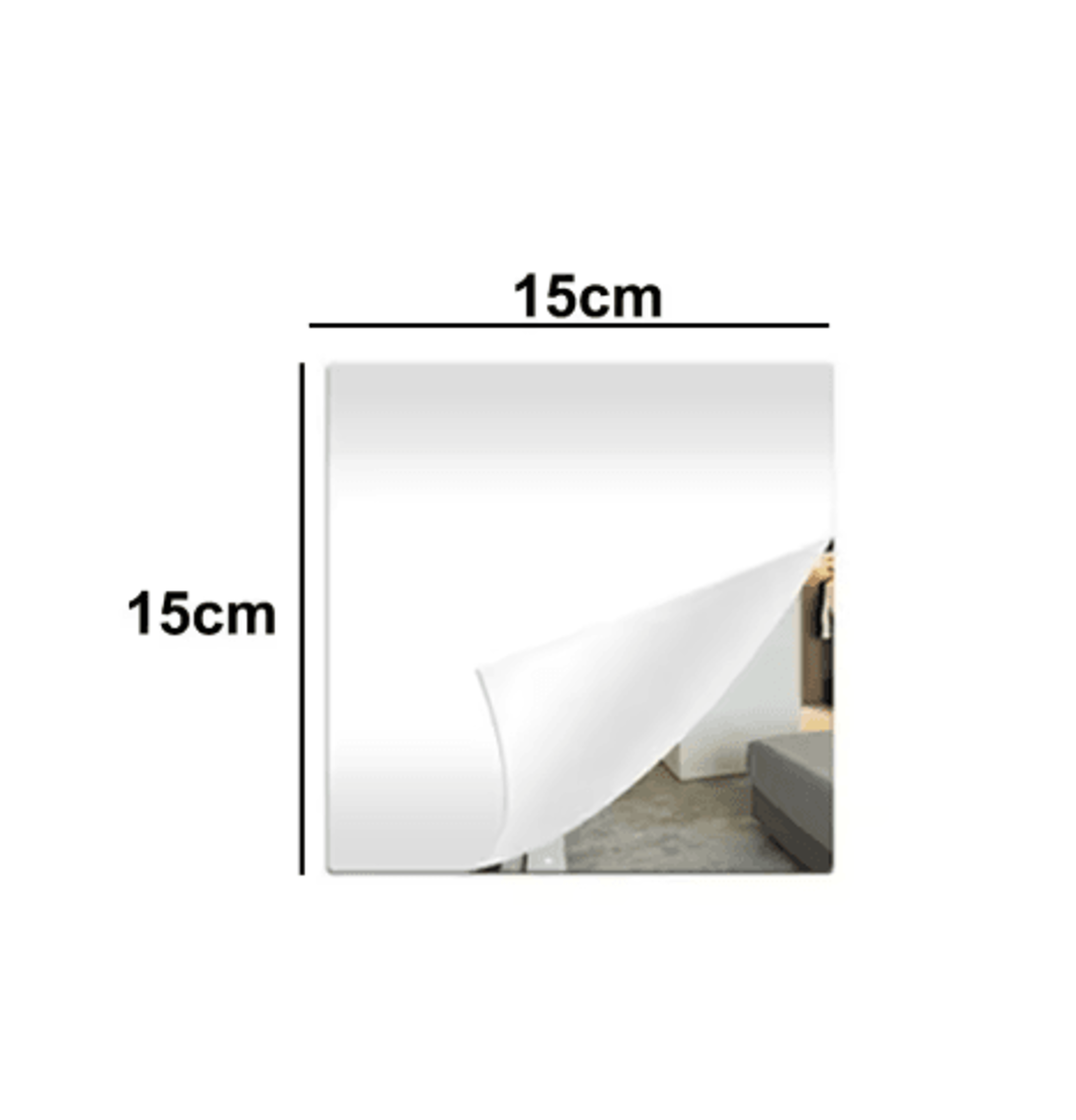 SelfAdhesive Acrylic Mirror Sheet  16mm Shatterproof DIY NonGlass Mirror 2