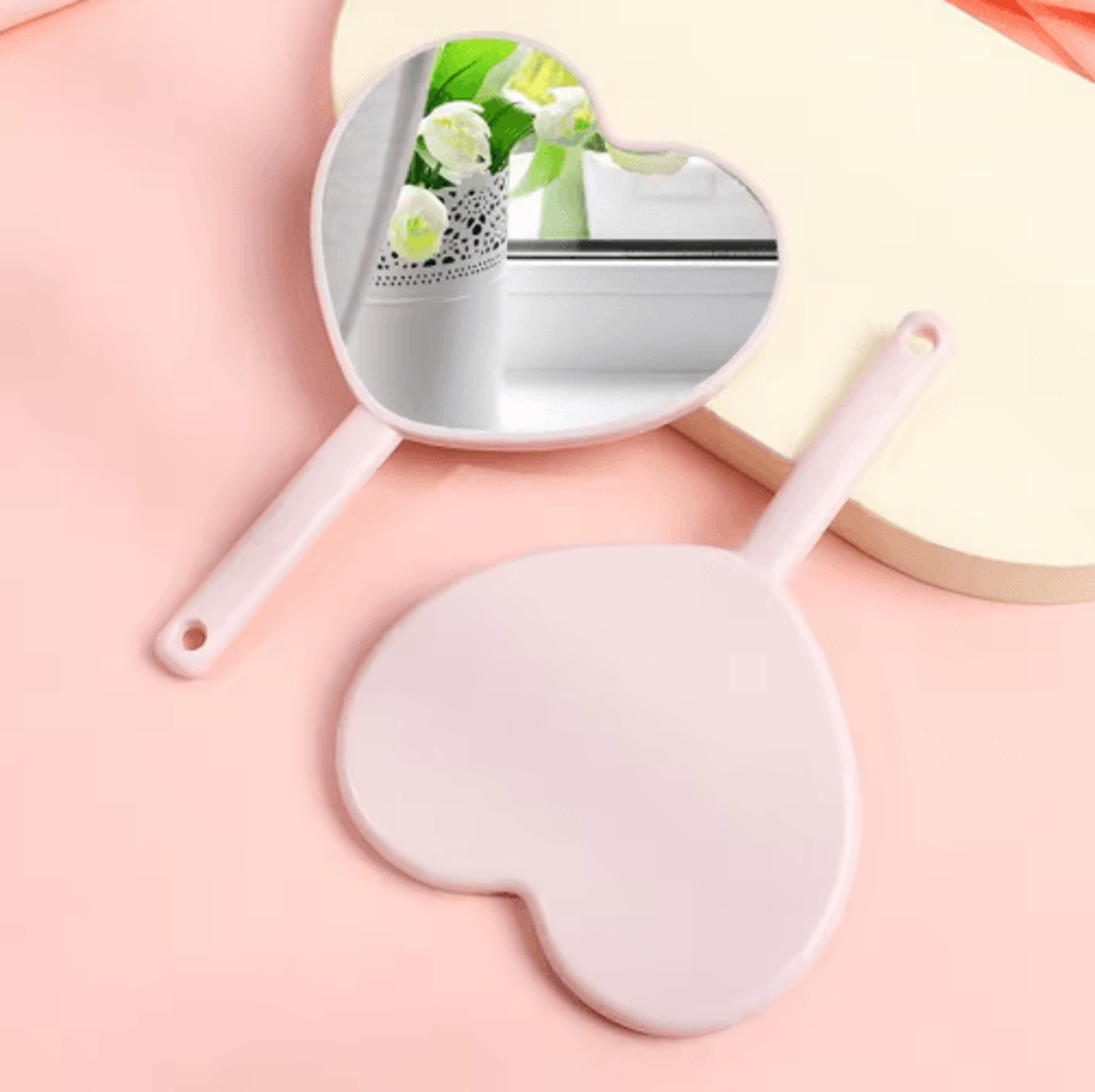 Sweet Heart Makeup Mirror  Cute Portable Handheld Beauty Mirror 3