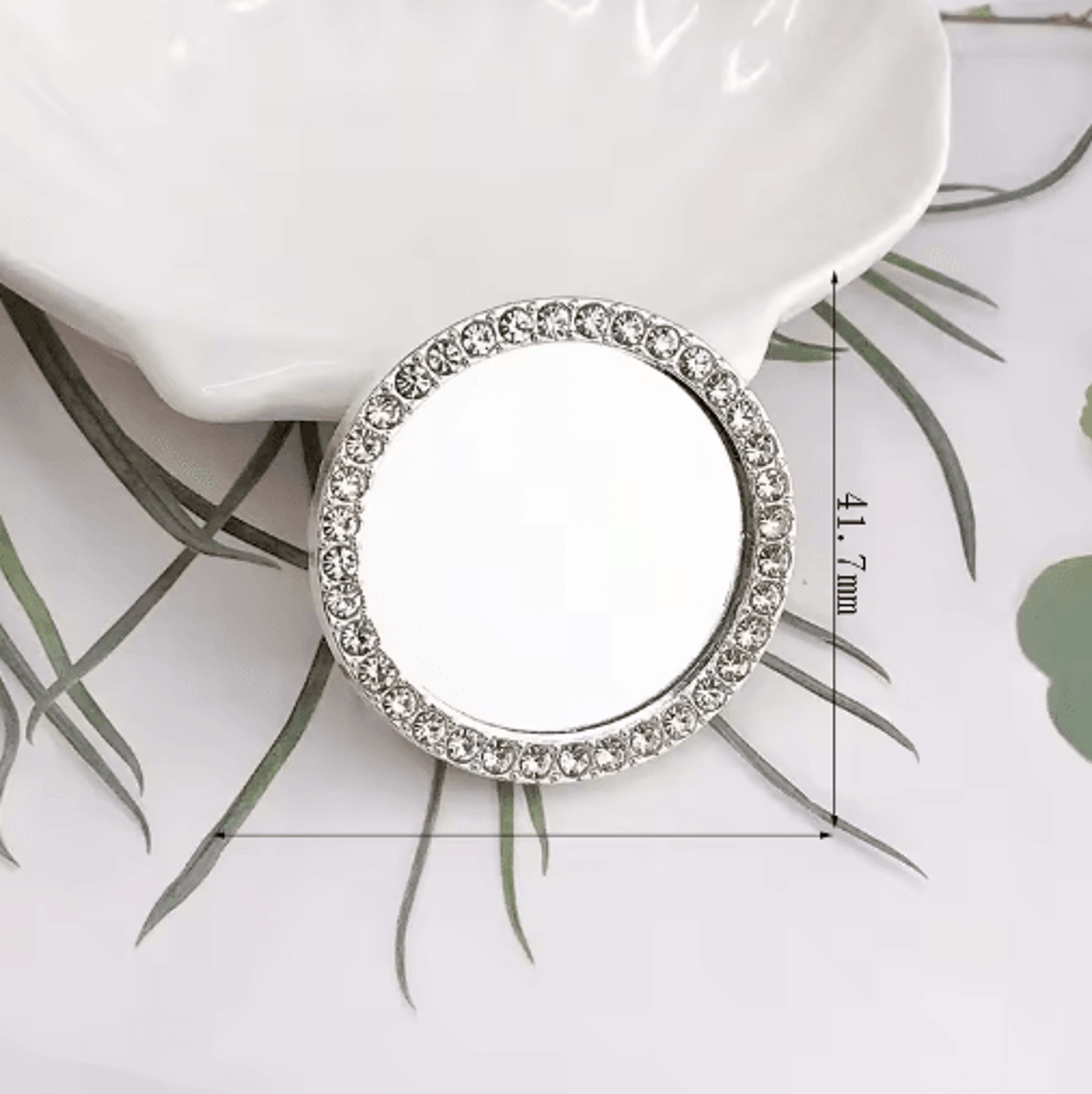 Mini Heart Diamond Pocket Mirror  Portable HighDefinition Makeup Mirror 3