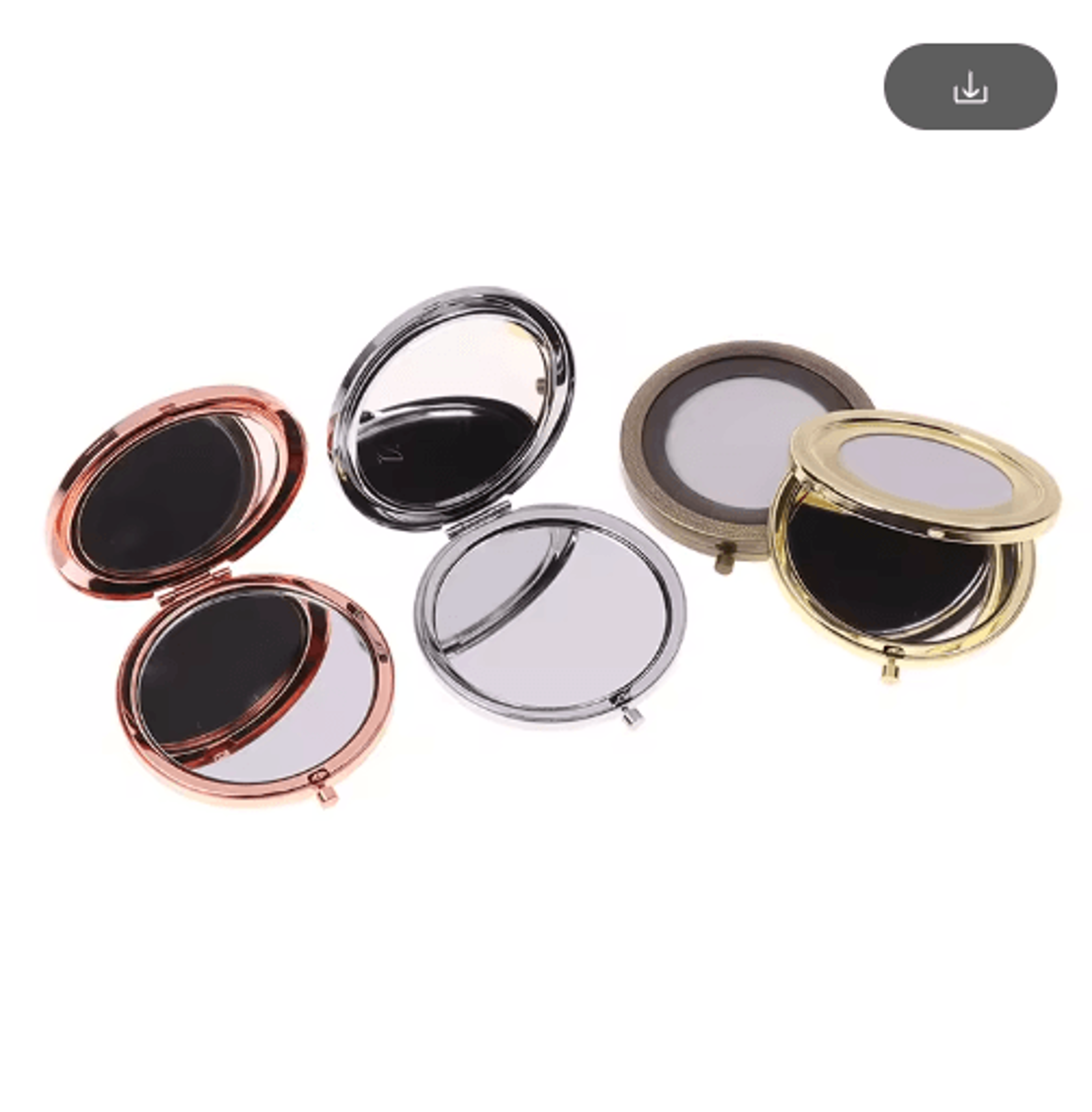 Vintage DoubleSided Compact Mirror  Foldable Mini Pocket Makeup Mirror 7