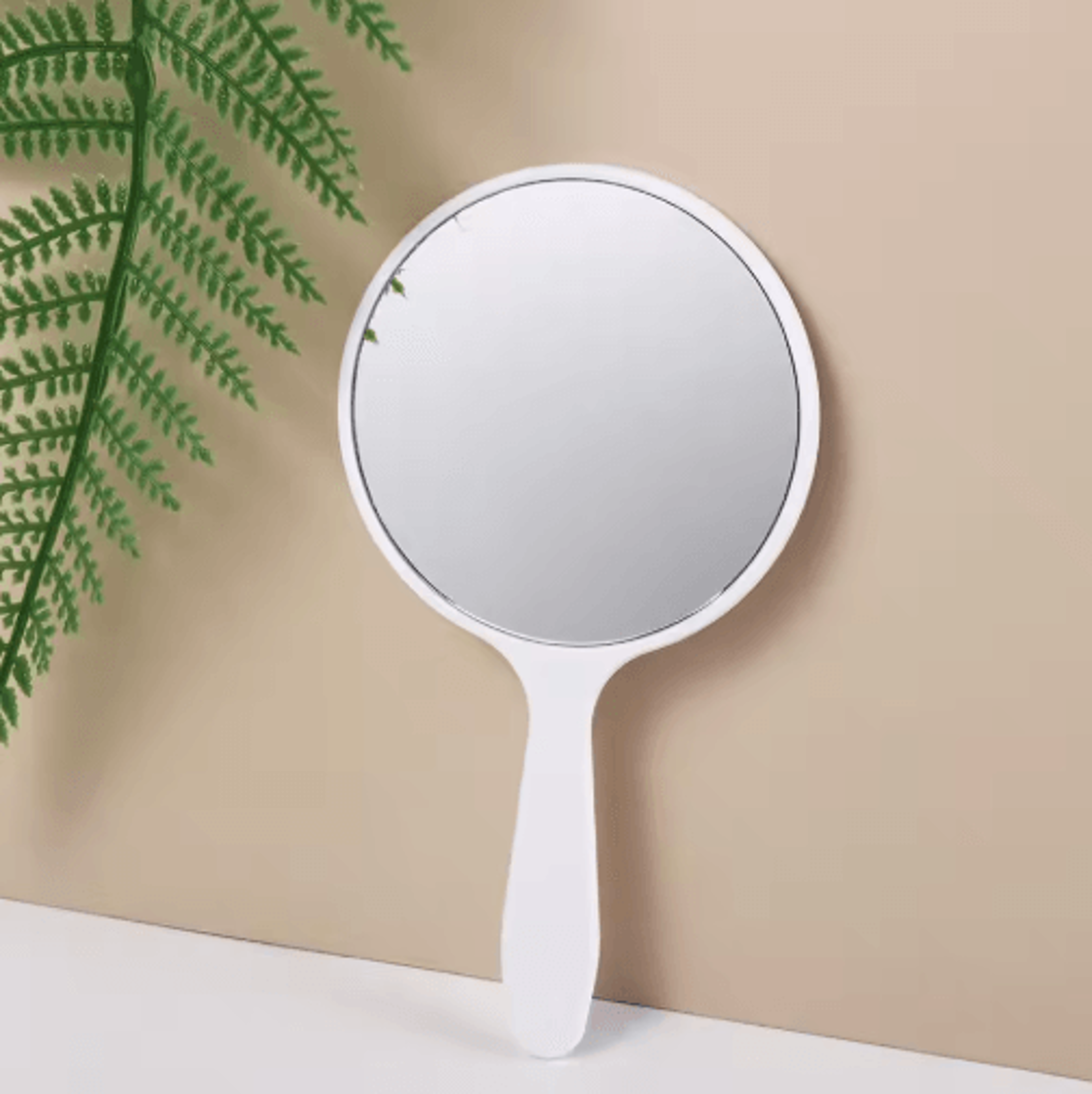 Fashion Round Handheld Makeup Mirror  Portable AntiFall Beauty Mirror With Handle 13
