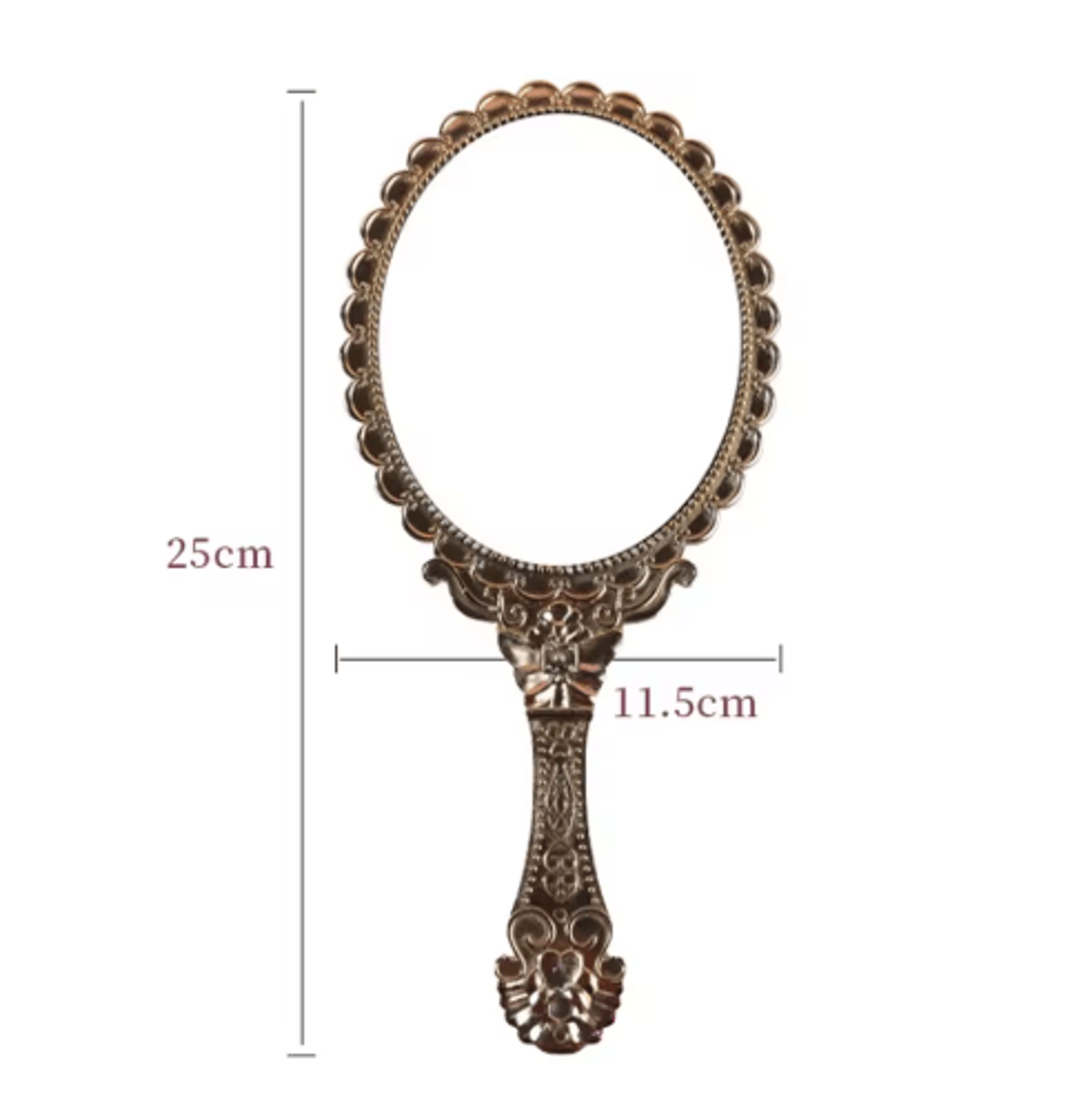 European Vintage Handheld Makeup Mirror  Portable Decorative Beauty Mirror 8