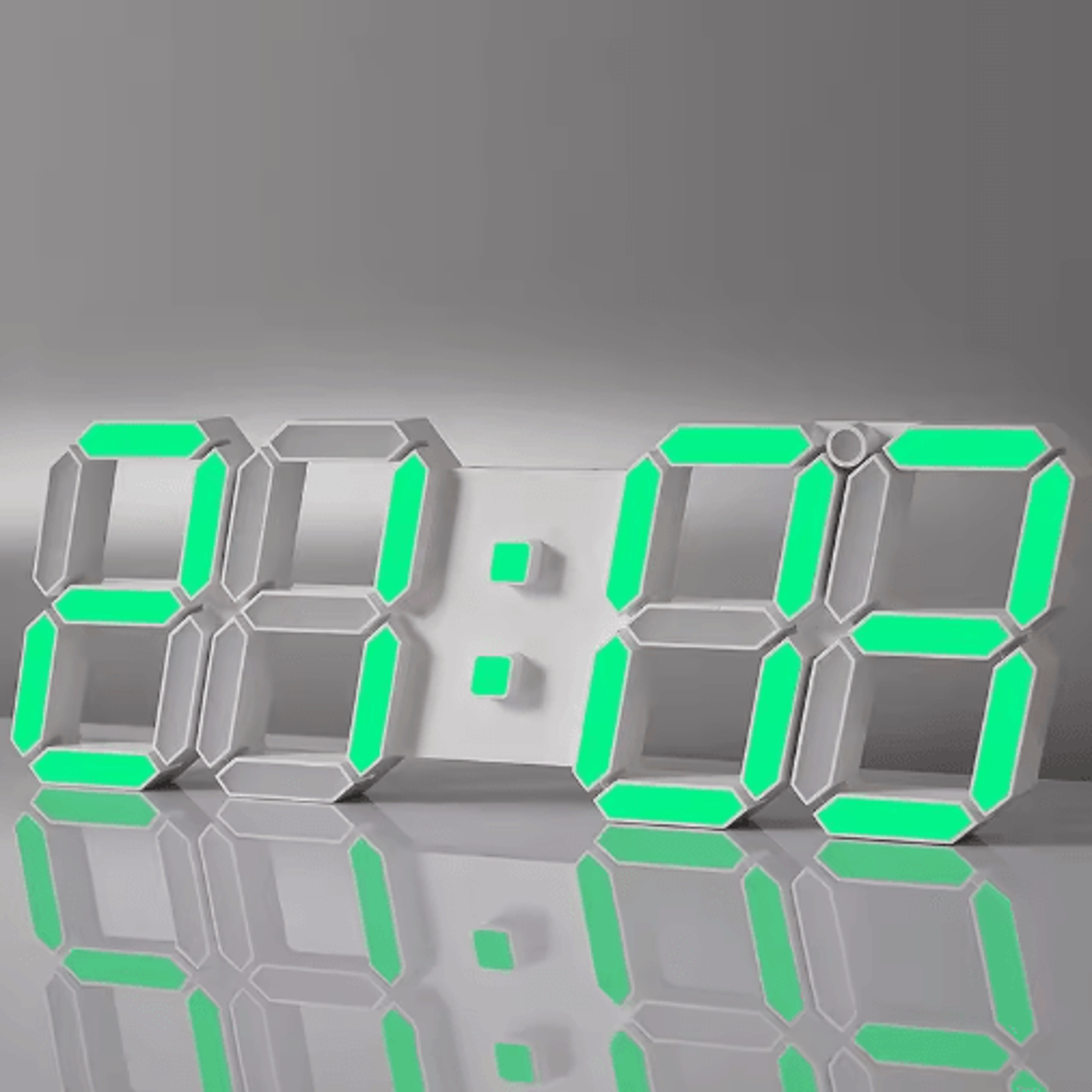 3D LED Large Wall Clock  Remote Control Digital Clock With Auto Brightness 2