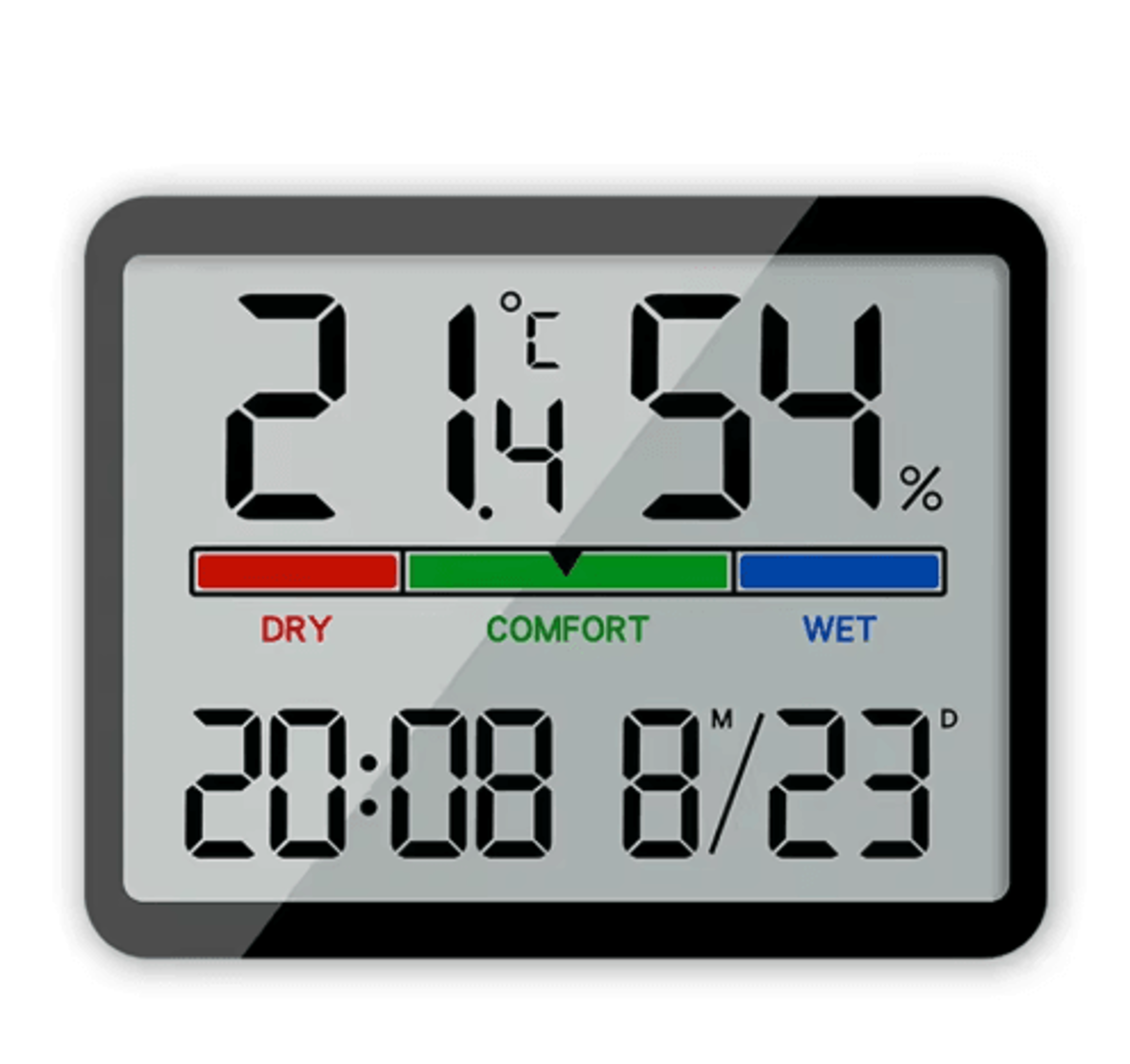 Mini Digital Temperature Clock  Magnetic BatteryPowered LCD Wall  Desktop Clock 1