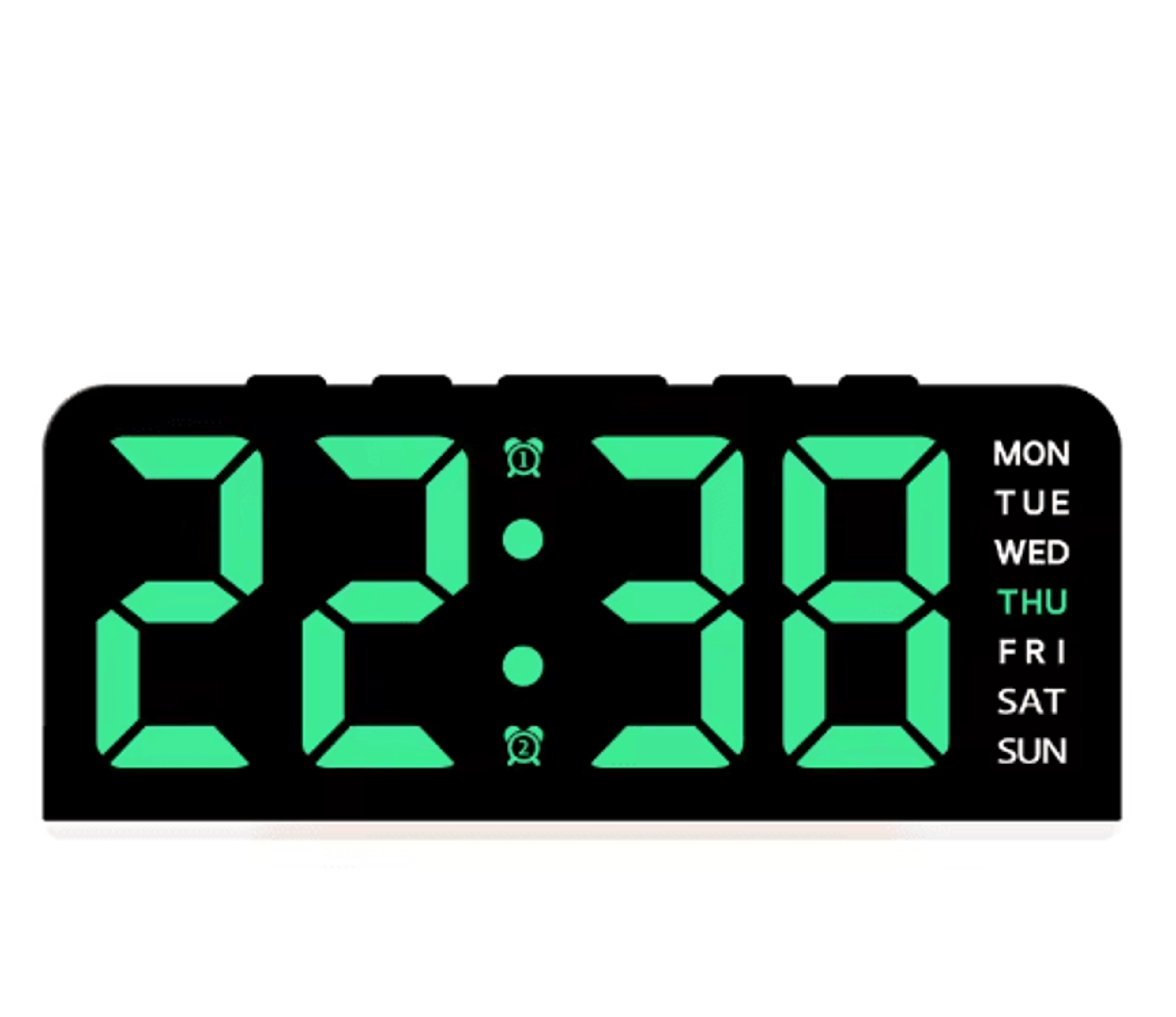 USB Digital Alarm Clock With Mood Light  Dual Alarm LED Table Clock 10