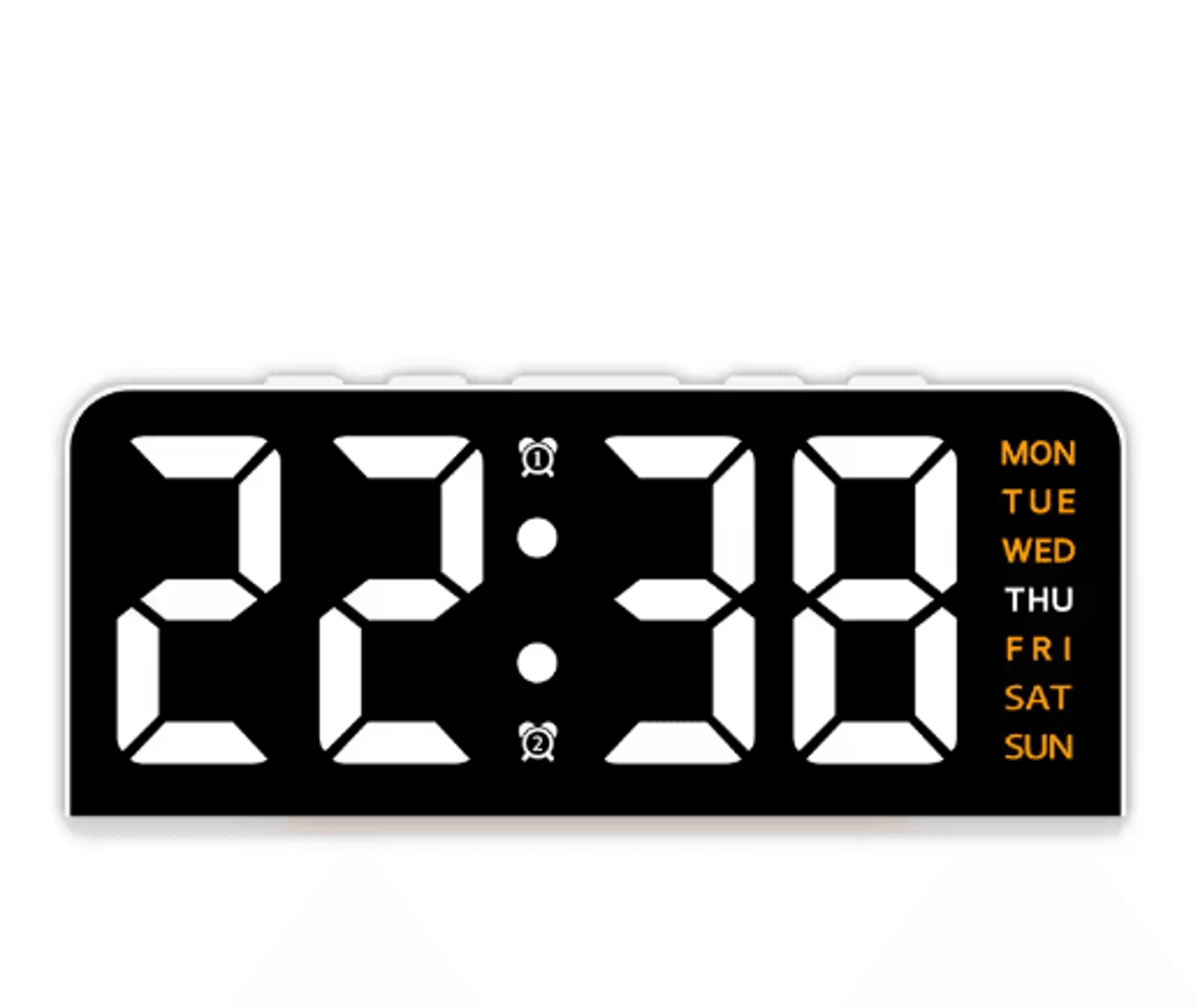 USB Digital Alarm Clock With Mood Light  Dual Alarm LED Table Clock 6