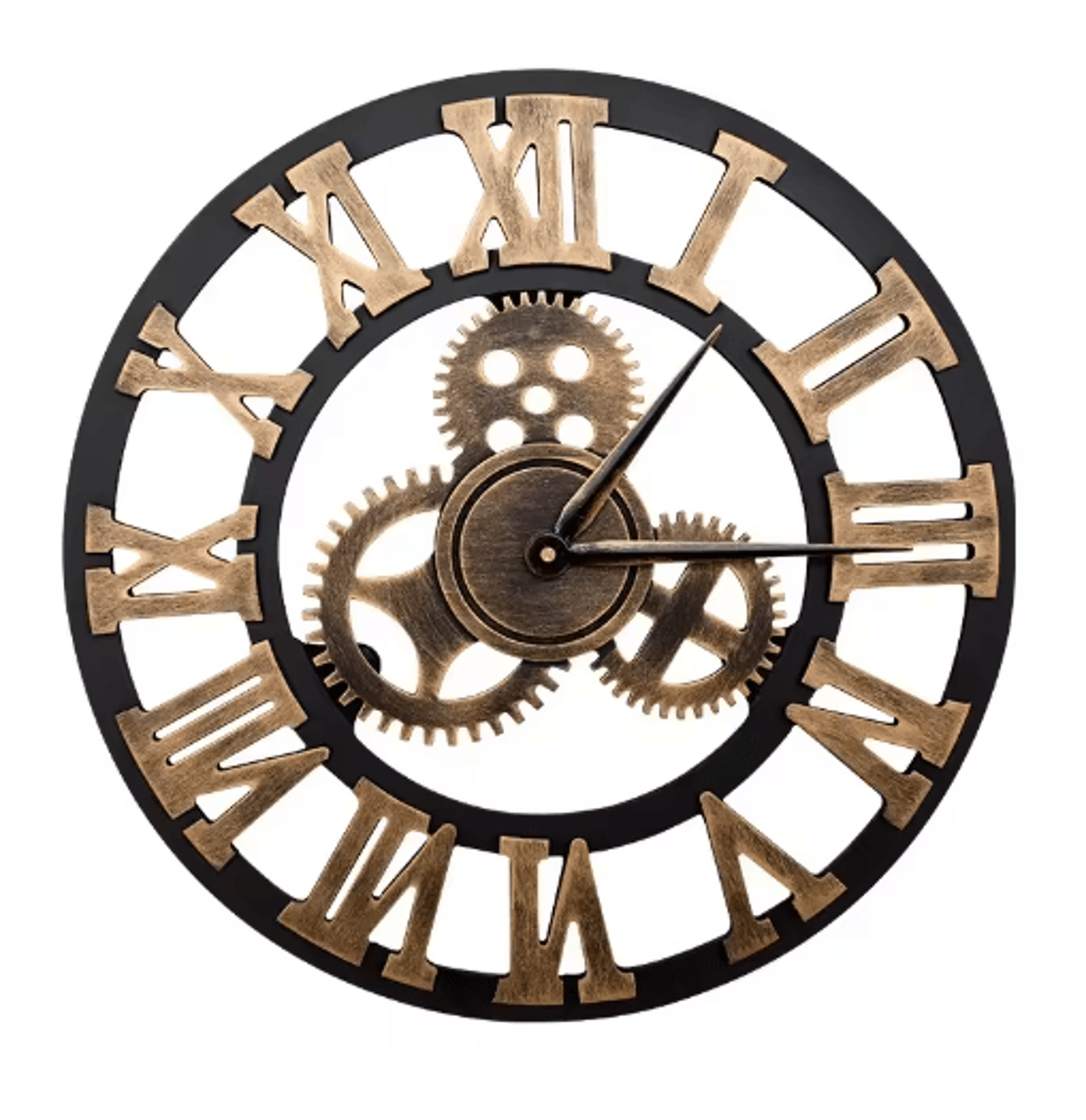 Industrial Moving Gear Wall Clock  Rustic Metal Decorative Clock 303540CM 3