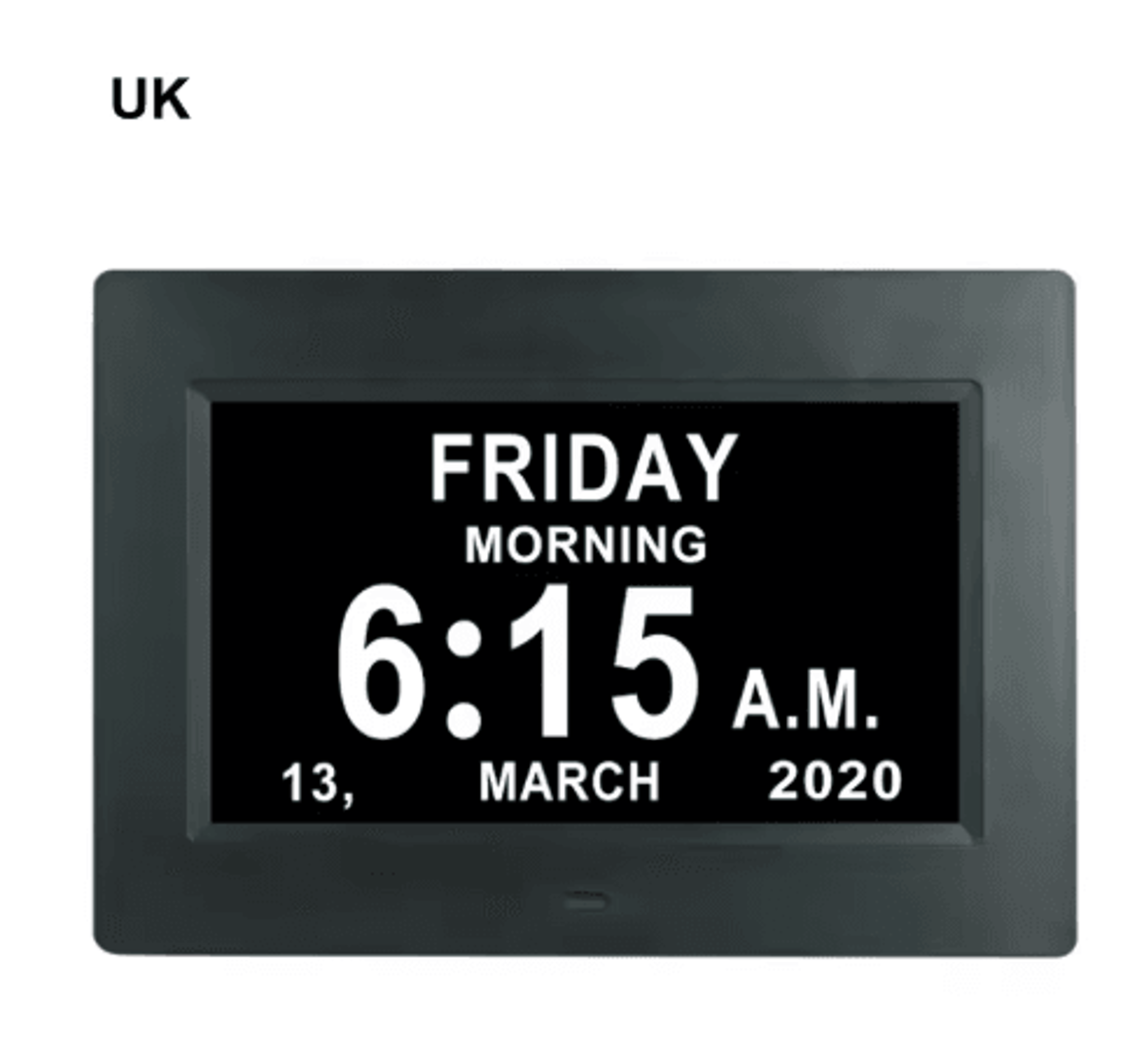 7Inch Digital Calendar Alarm Clock  Large Display With Medicine Reminders 2