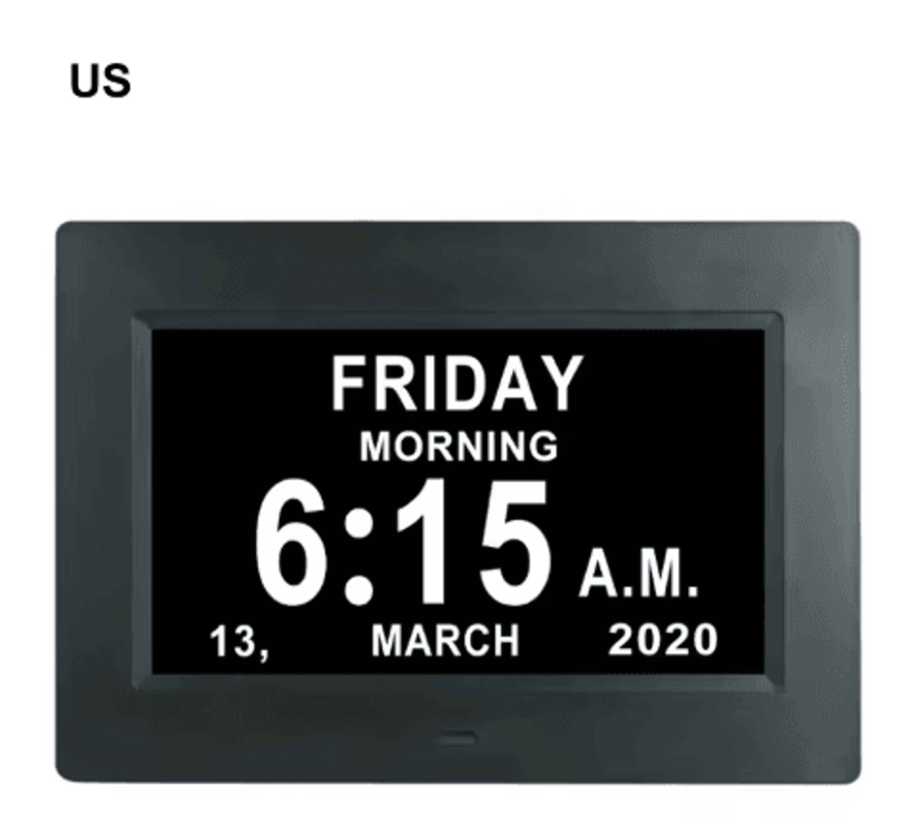 7Inch Digital Calendar Alarm Clock  Large Display With Medicine Reminders 8