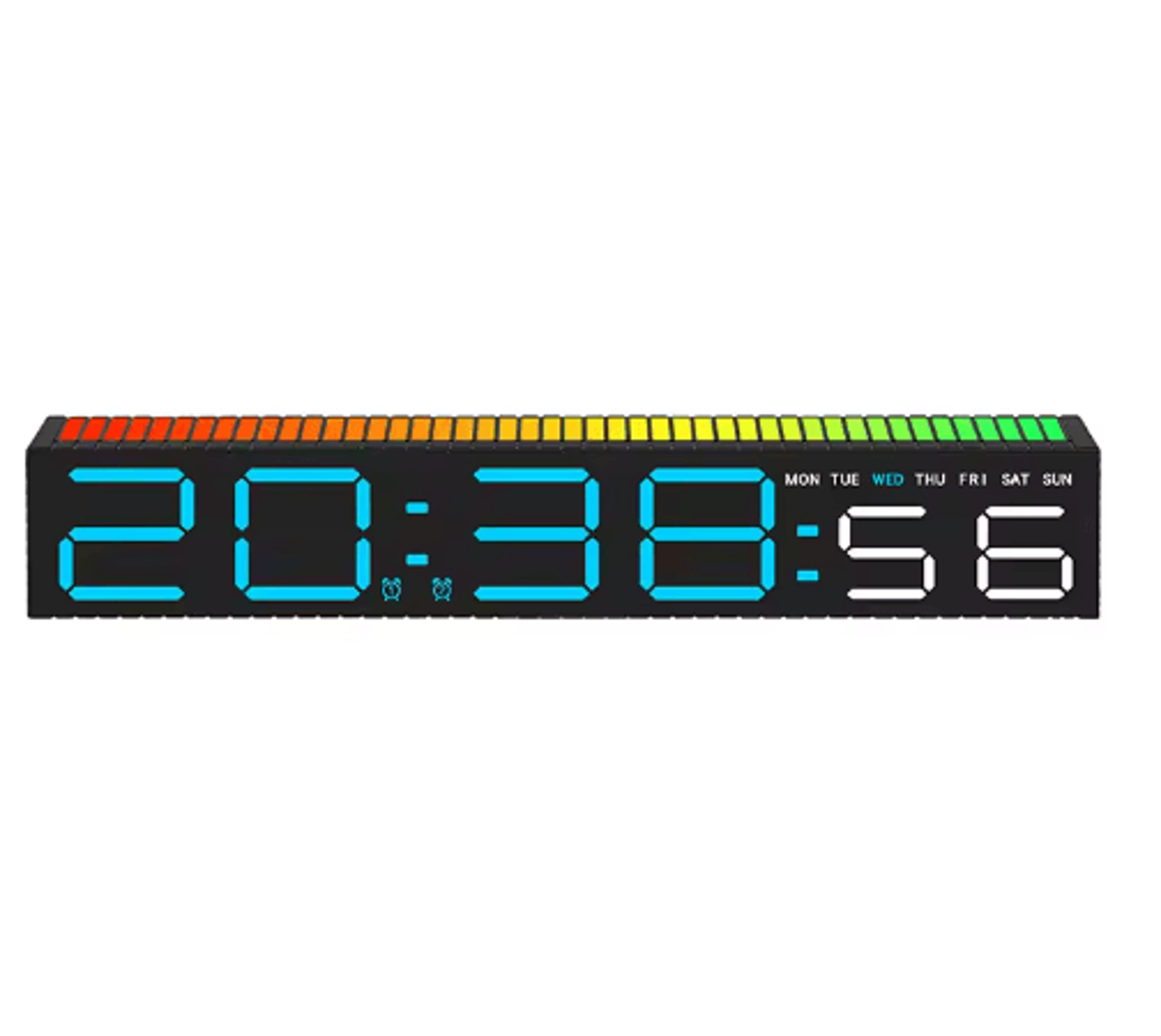 Creative Digital LED Clock  1224H Time  Temperature Display With Microphone 8